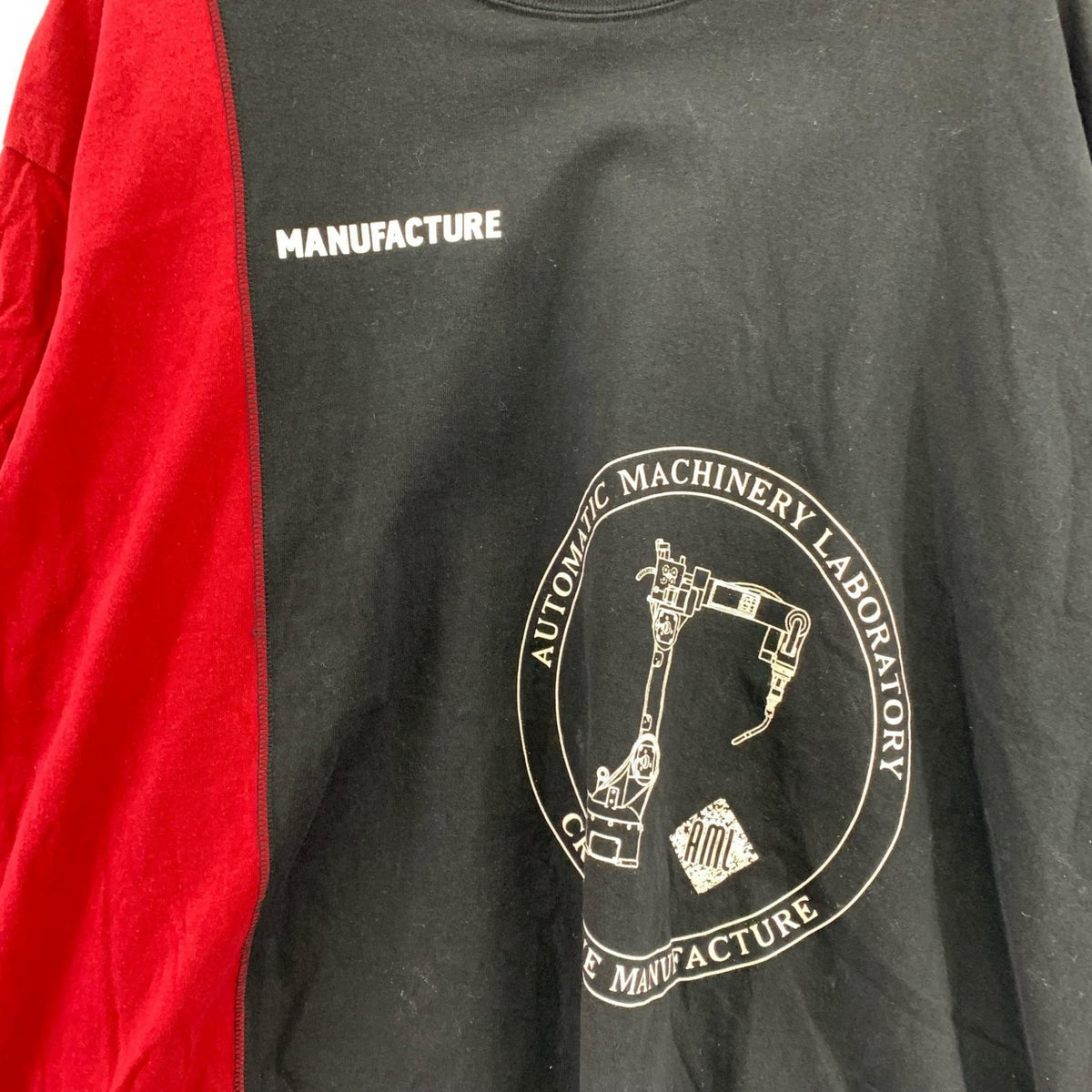 半袖Ｔシャツ アシンメトリー 黒赤