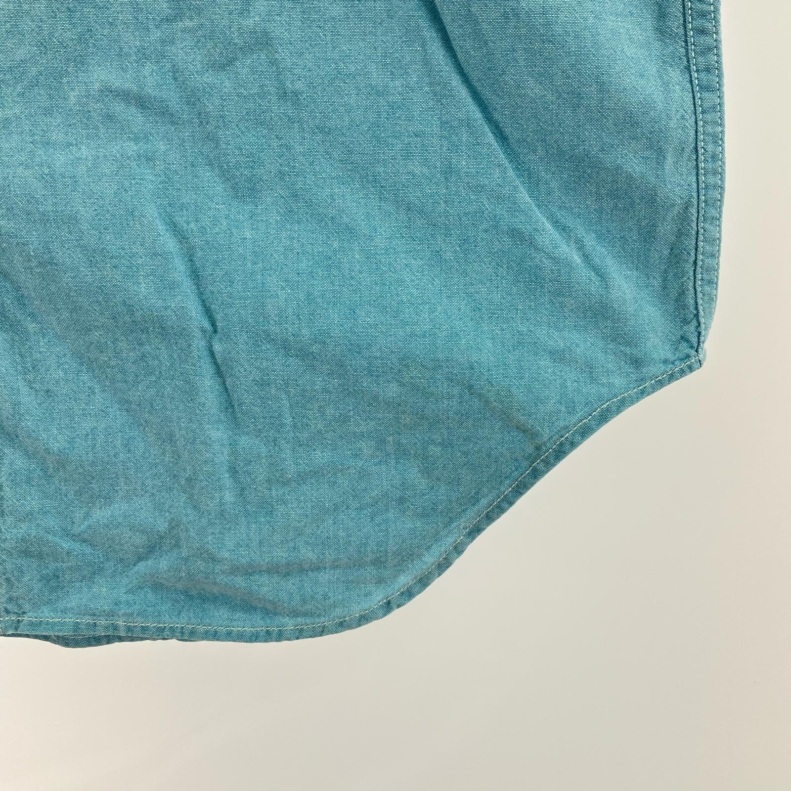 半袖シャツ 80s シャンブレーシャツ M M ブルー