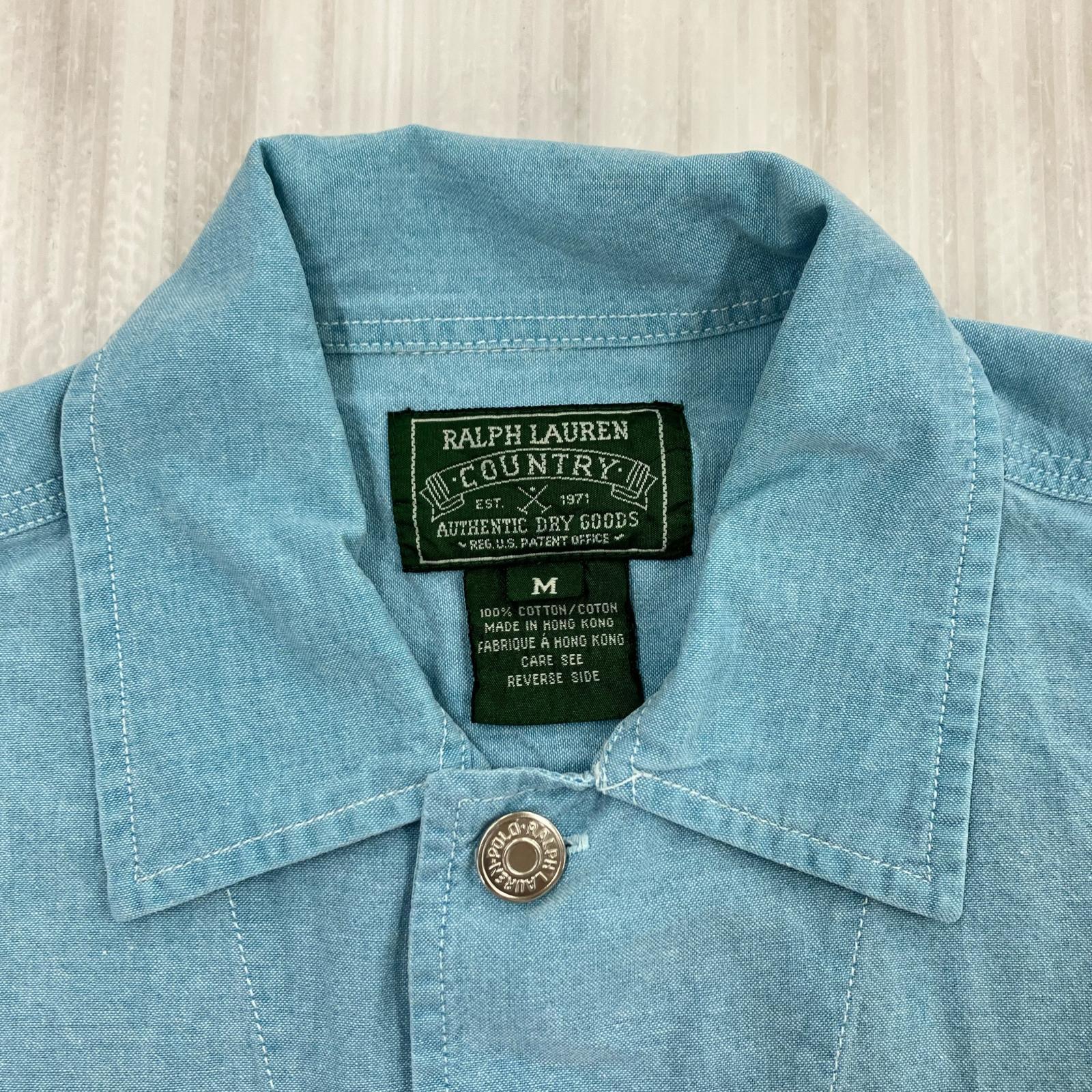 半袖シャツ 80s シャンブレーシャツ M M ブルー