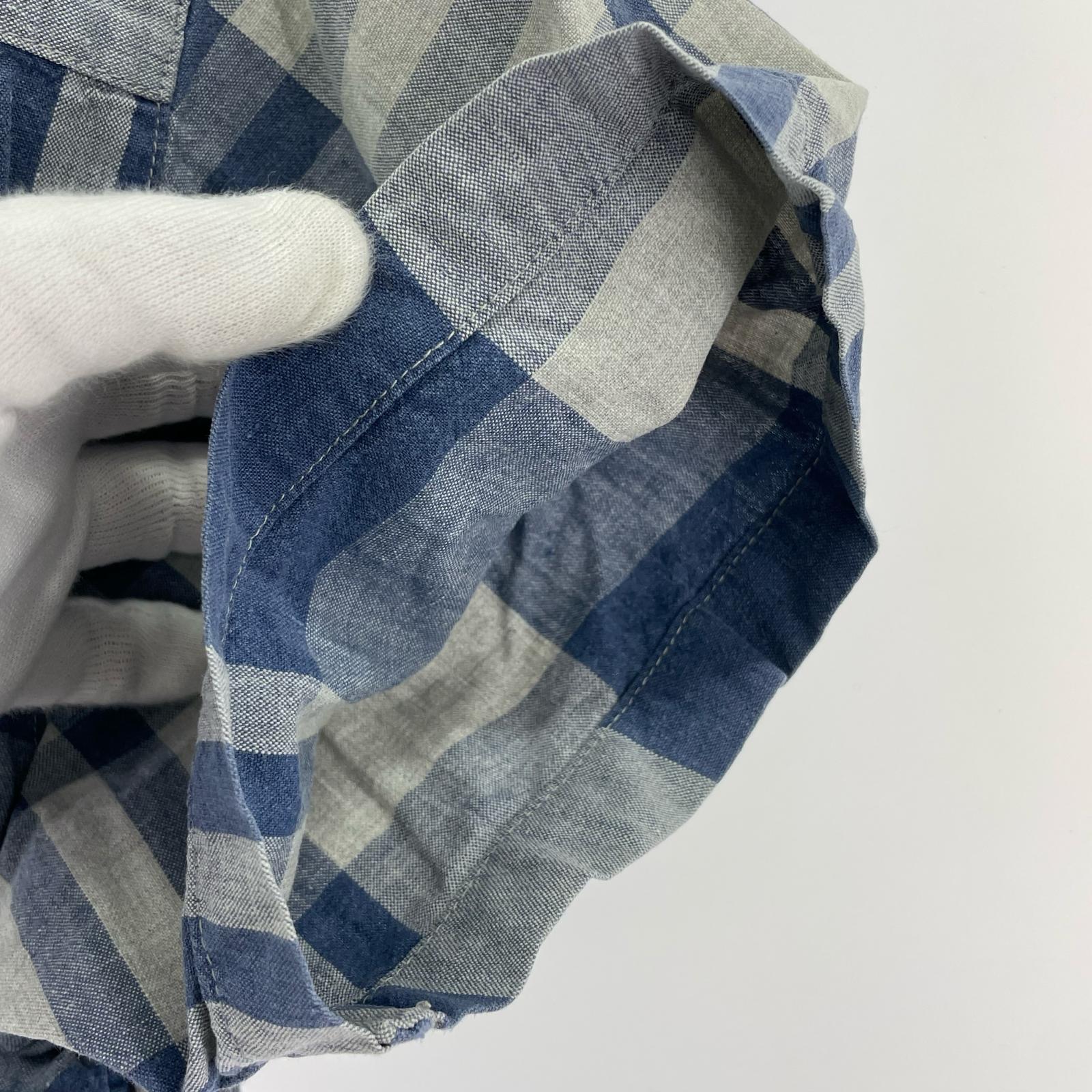 半袖シャツ ISSEY MIYAKE HAI SPORTING GEAR S/Sオープンカラーチェックシャツ ネイビー系