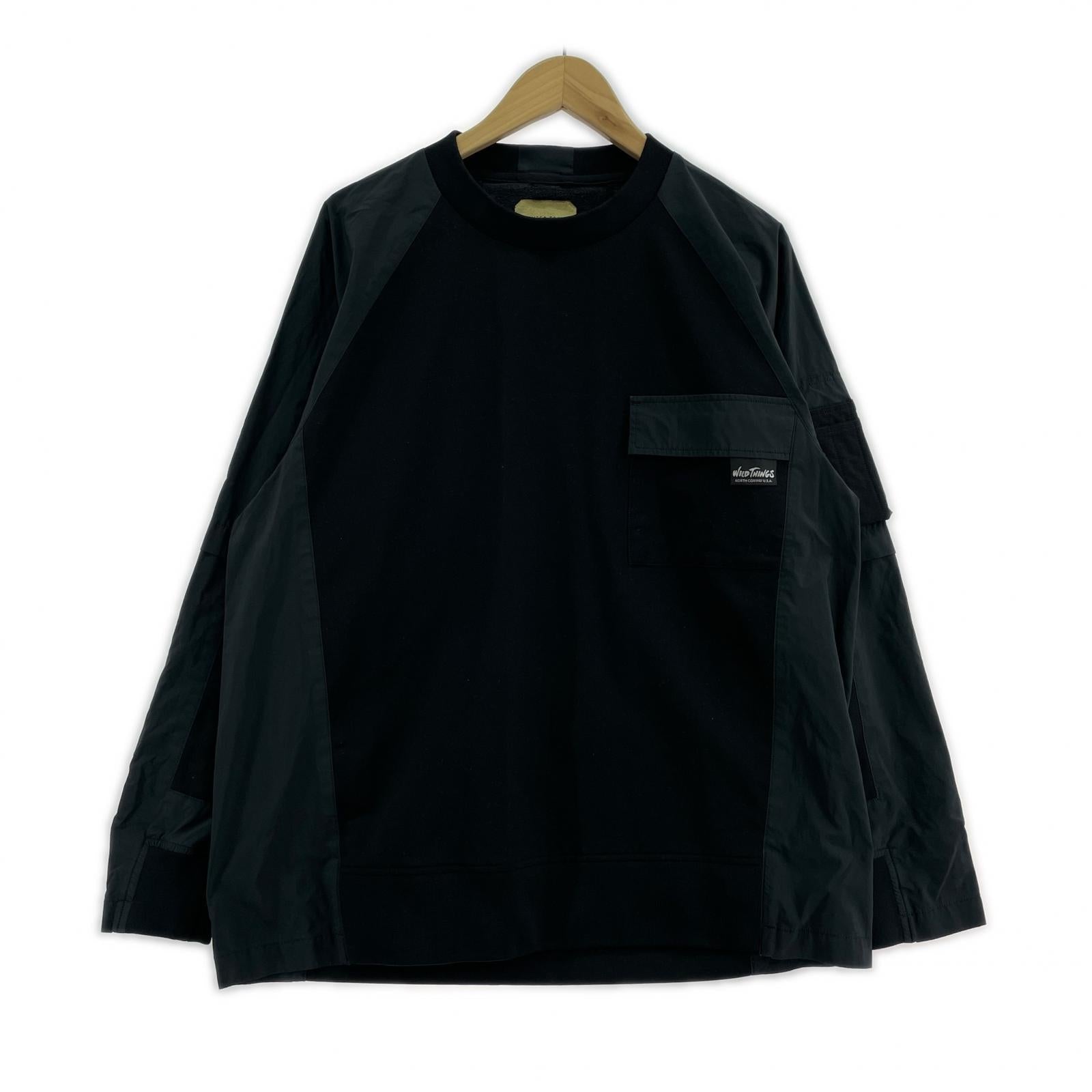 長袖Ｔシャツ ×WILDTHINGS コンバットTシャツ ブラック