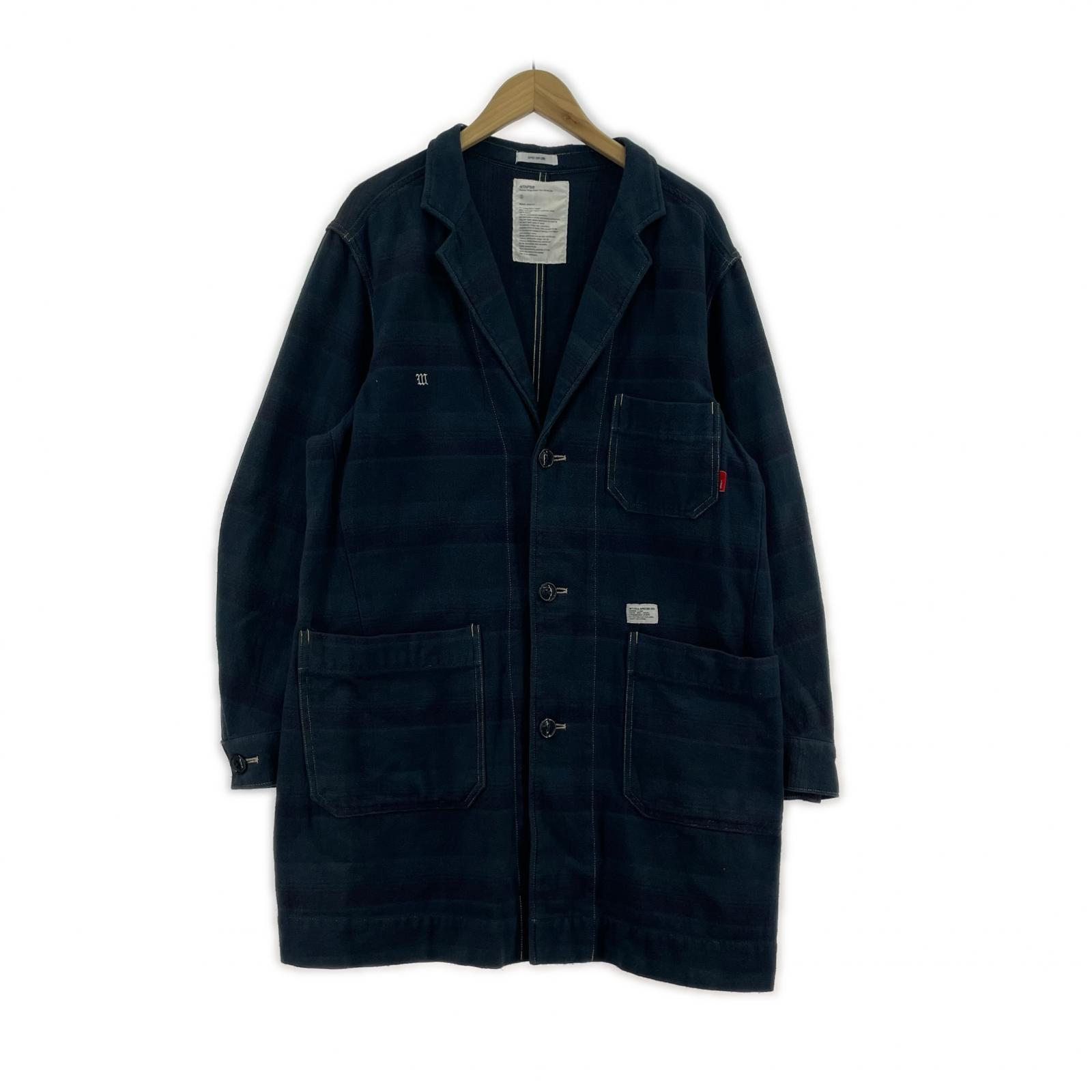 長袖シャツ 12SS SHOP COAT 3 3 ネイビー