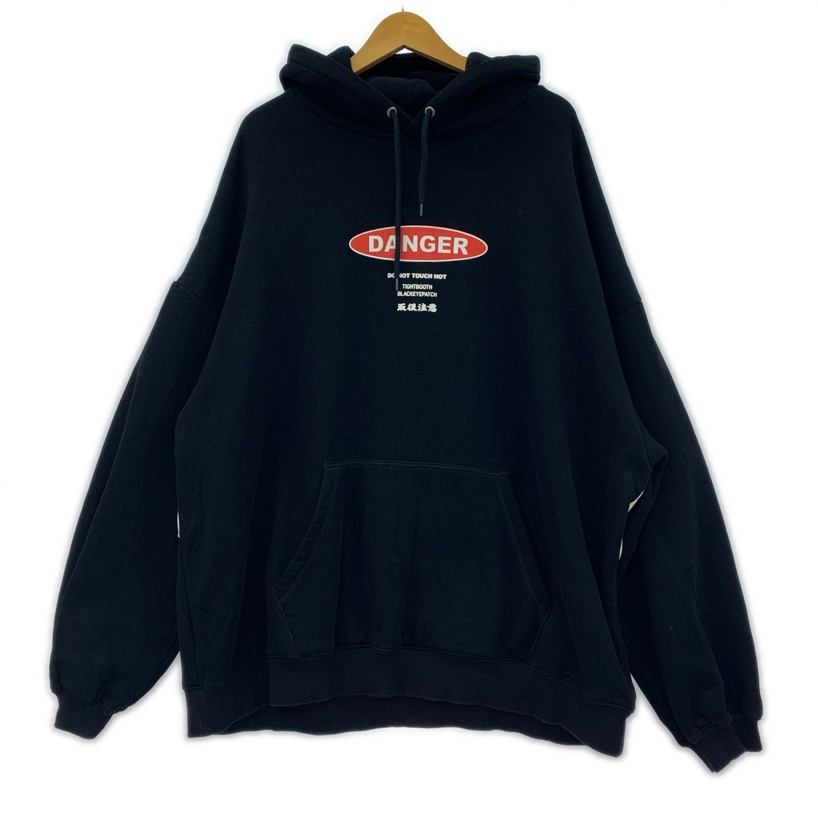 パーカー ×Black Eye Patch DANGER LABEL HOODIE XL ブラック