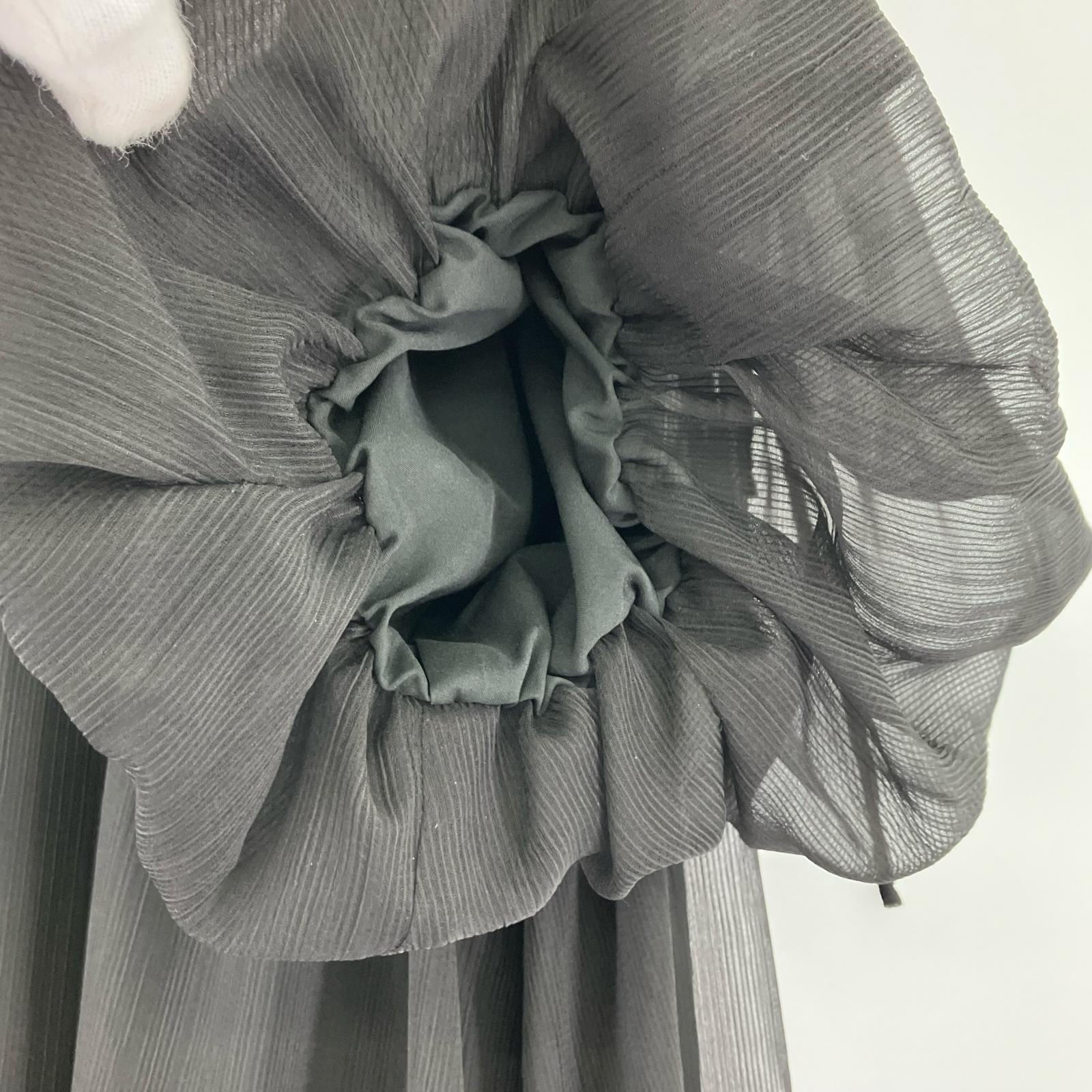 ワンピース BACK SIDE OPEN CURTAIN DRESS/黒 M ブラック