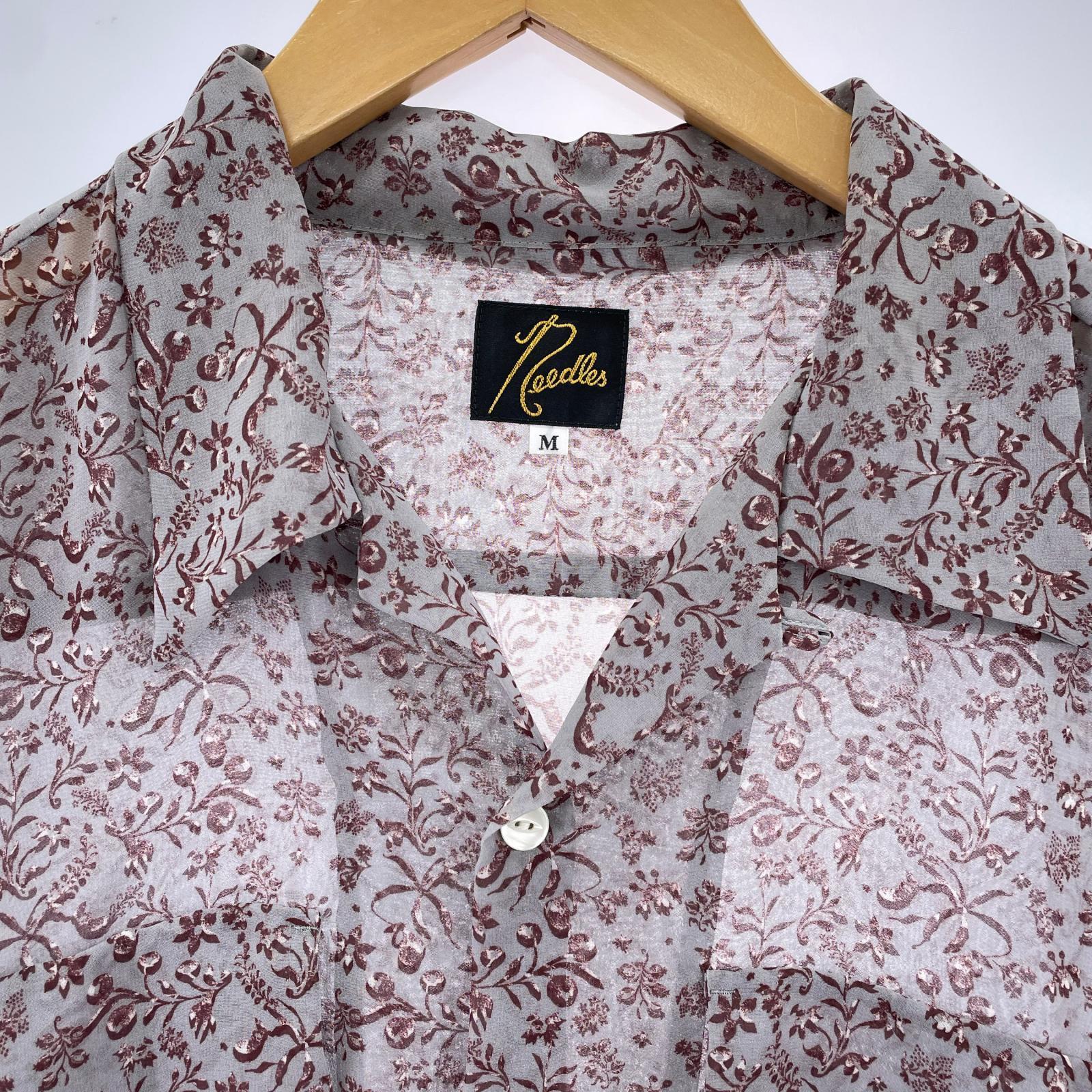 長袖シャツ Classic Shirt Poly Chiffon 花柄 グレー (M) M