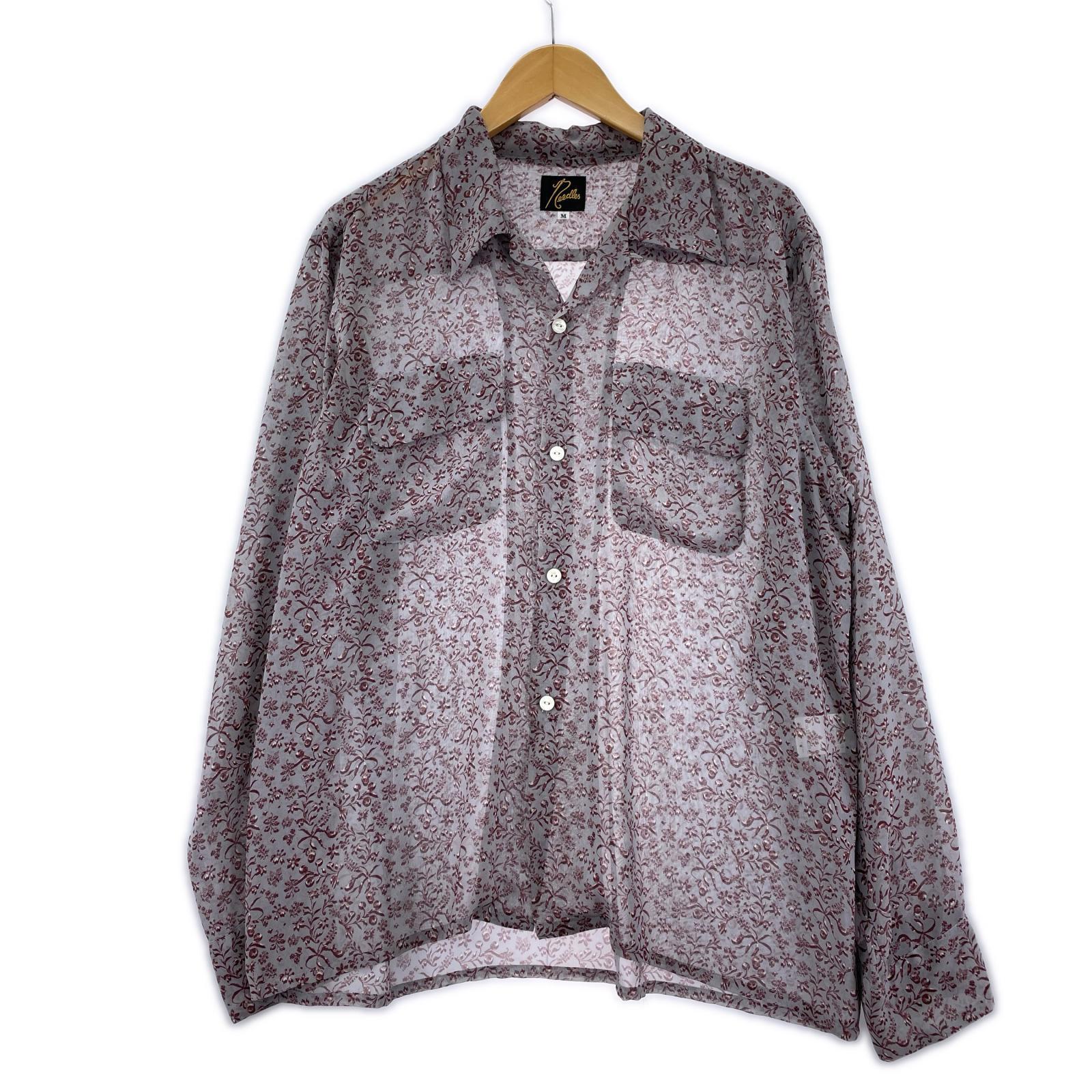 長袖シャツ Classic Shirt Poly Chiffon 花柄 グレー (M) M