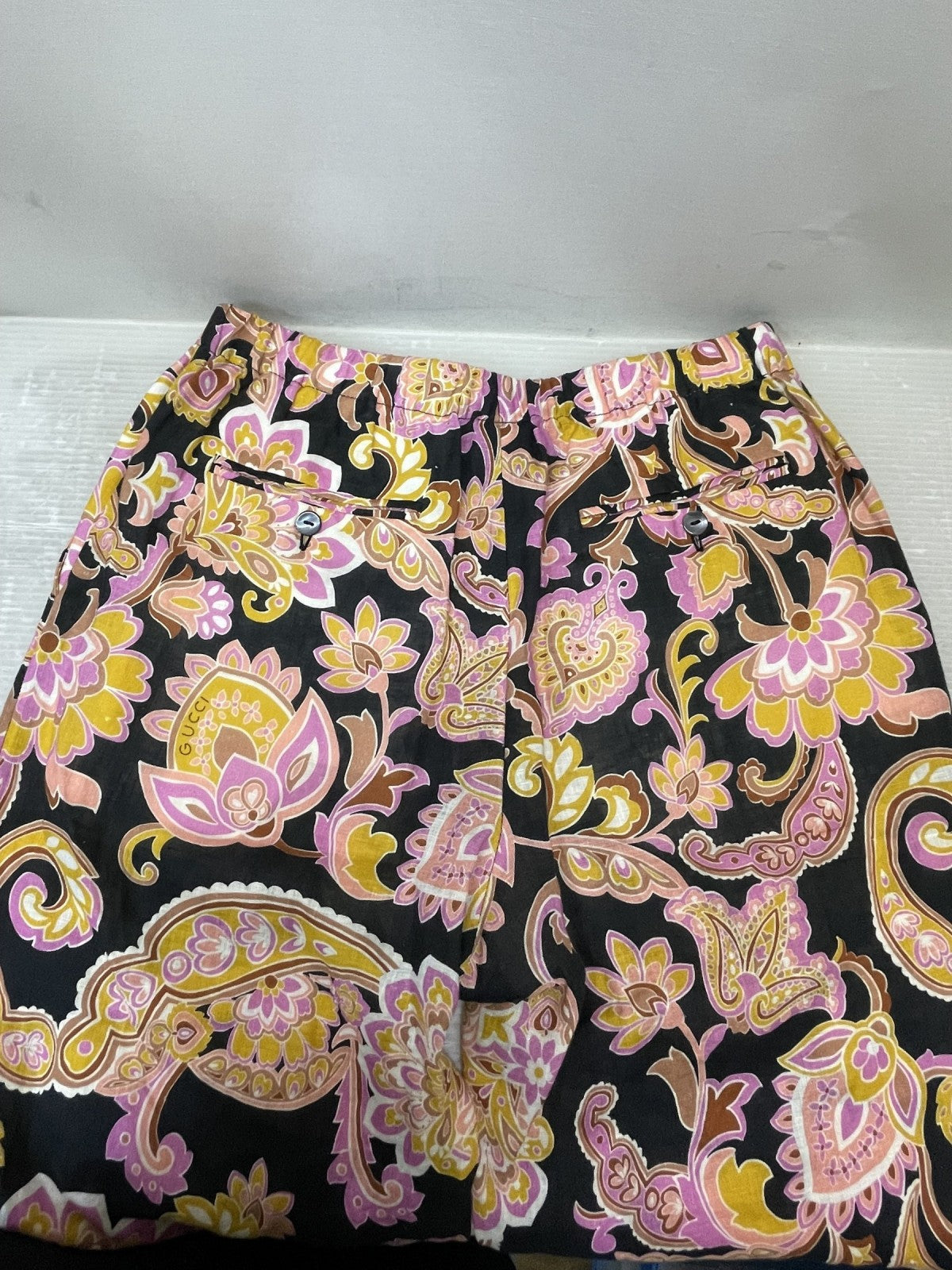 GUCCI ペイズリー柄リネンショーツ 44