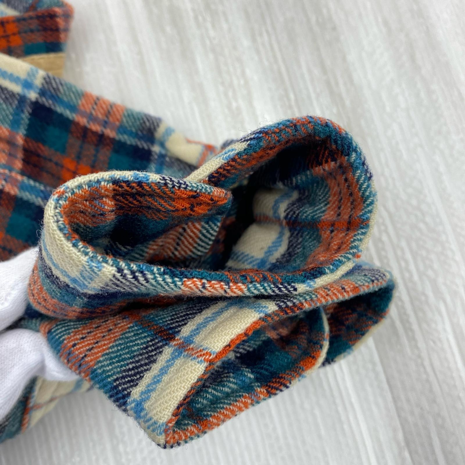 長袖シャツ 70s PENDLETON USA製 チェックウールシャツ 赤緑 (M) M