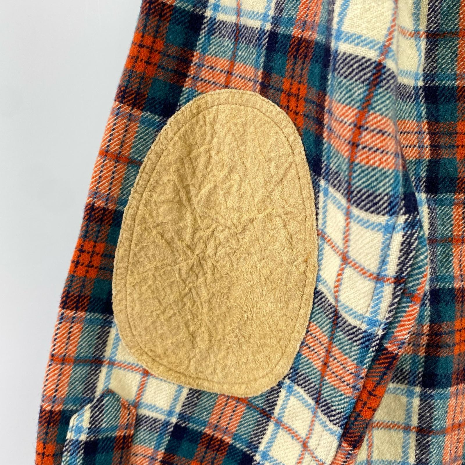 長袖シャツ 70s PENDLETON USA製 チェックウールシャツ 赤緑 (M) M