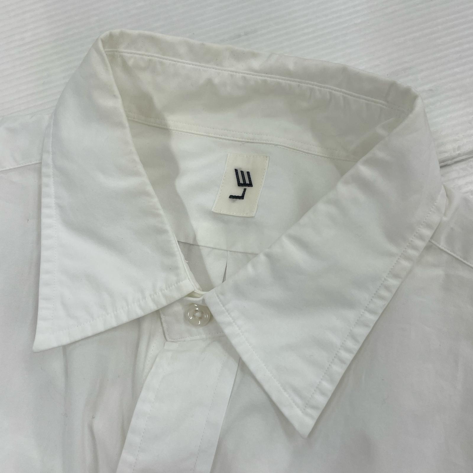 長袖シャツ LE エルイー L’ECHOPPE レギュラーカラーシャツ WIDE1 ホワイト