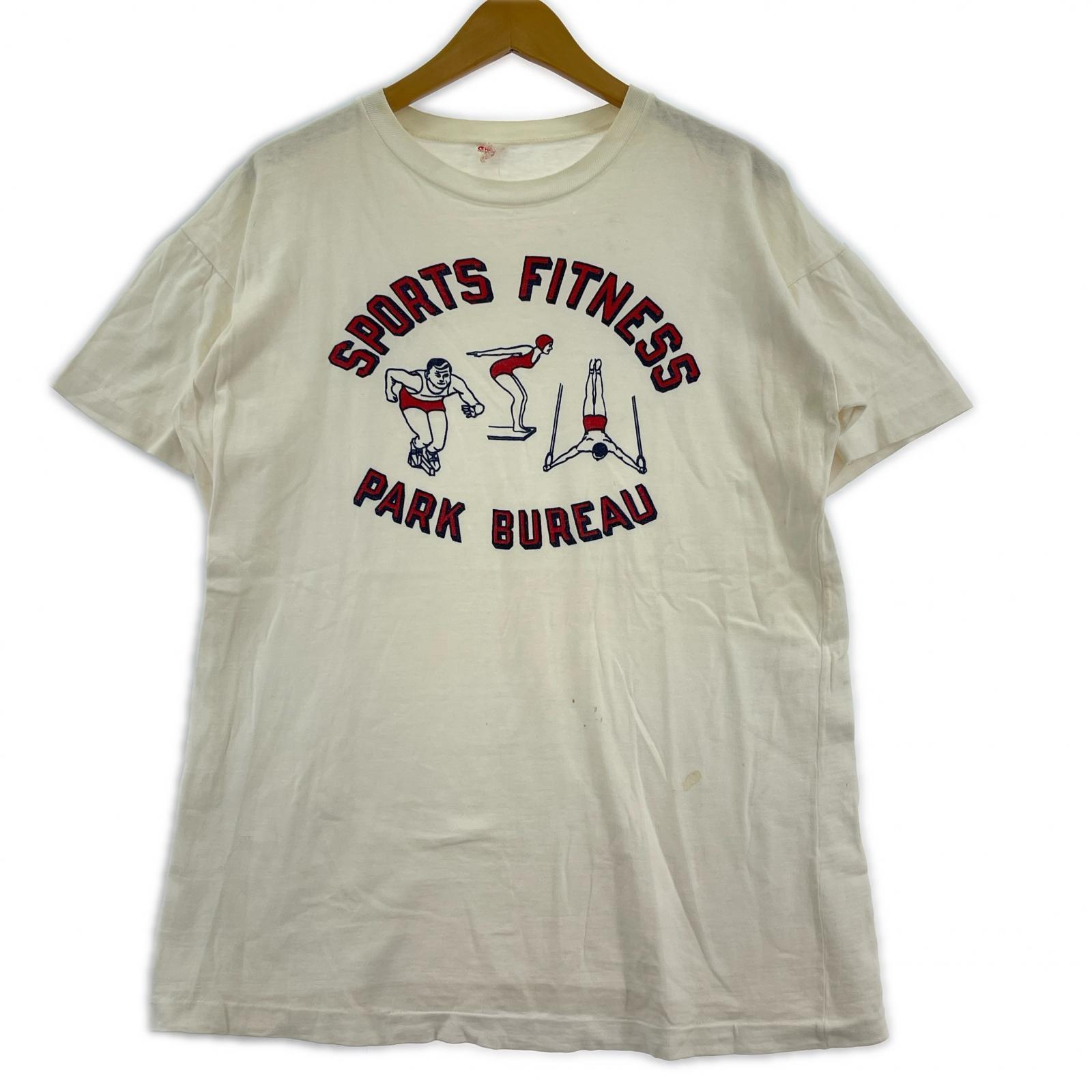 半袖Ｔシャツ 60s 染み込み SPORTS FITNESS PARK BUREAU (L) L ホワイト