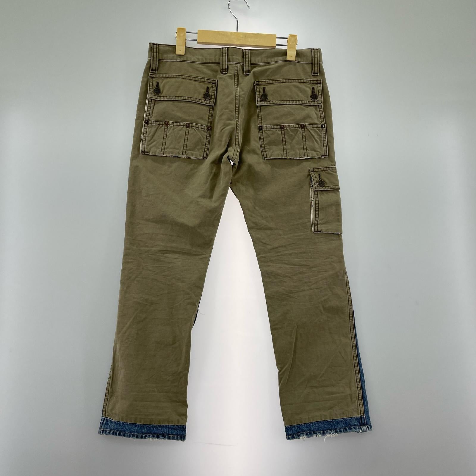 パンツ パッチワーク切替デニム M M