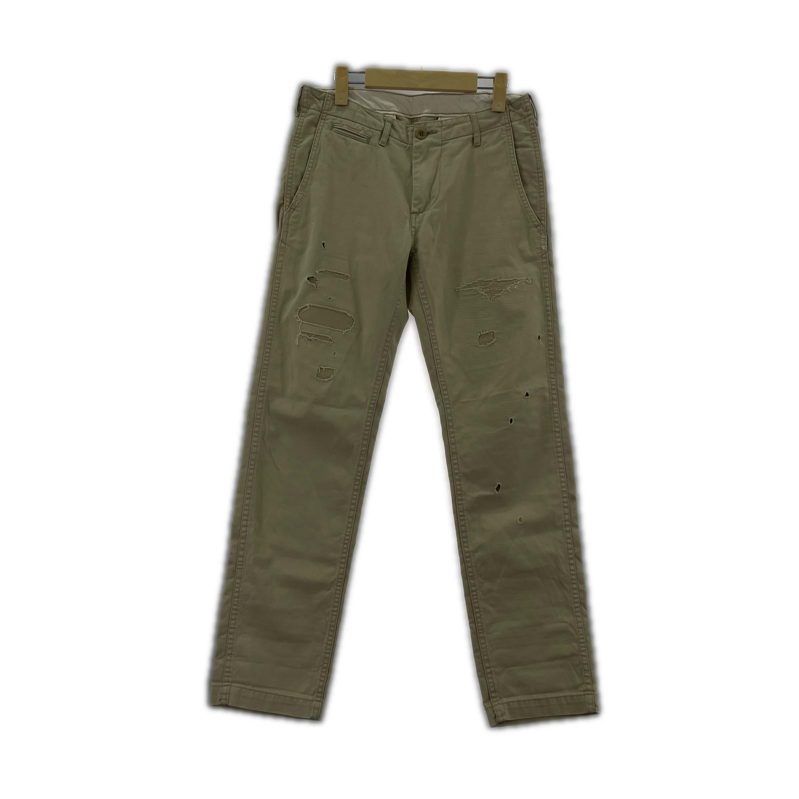 パンツ リペア加工チノパンツ　ベージュ S S ベージュ