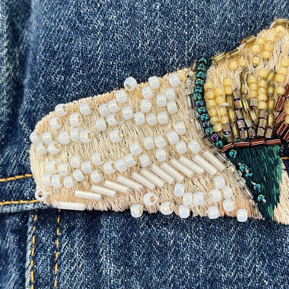 ダウンジャケット 23AW　HAND DENIM JACKET 2 ブルー