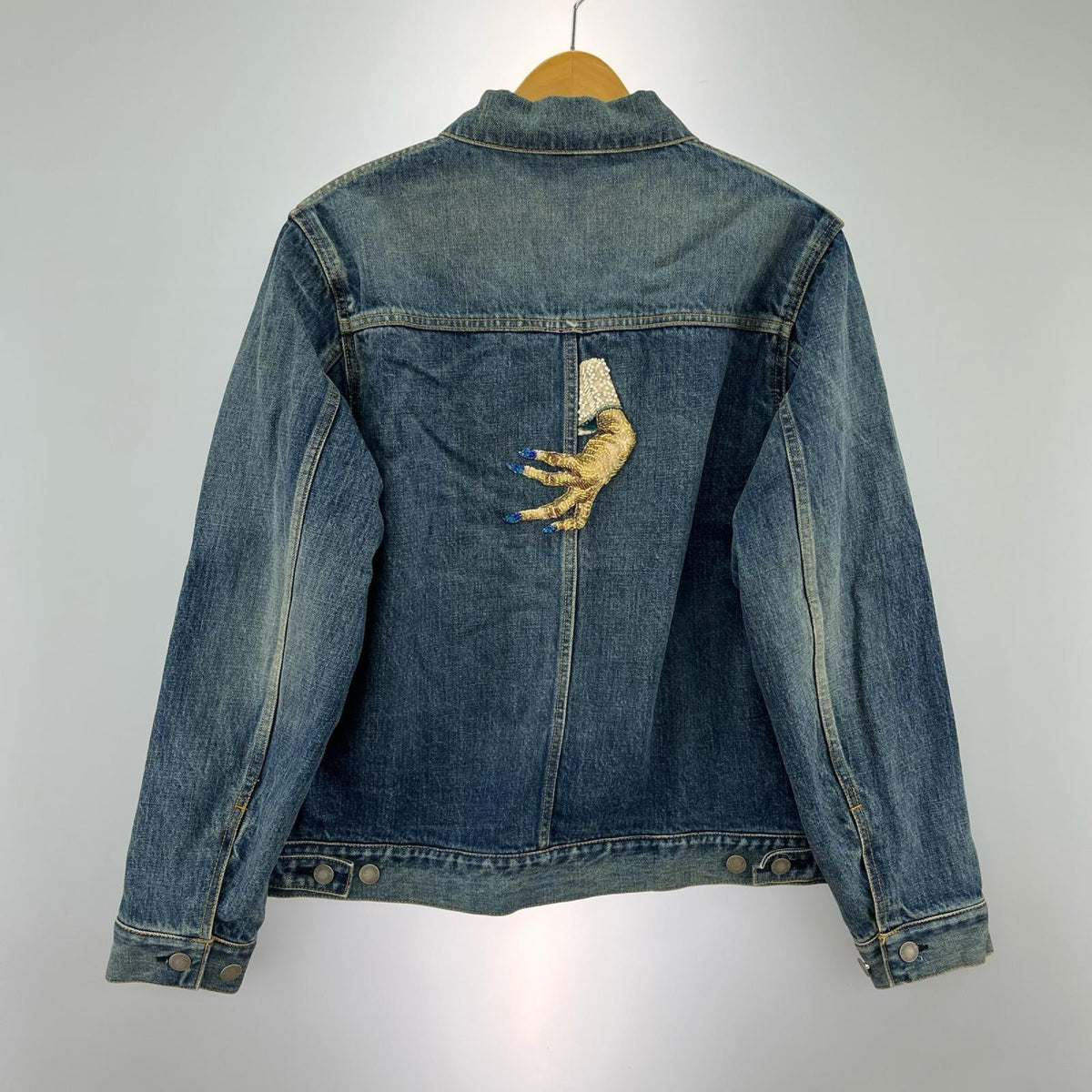 ダウンジャケット 23AW　HAND DENIM JACKET 2 ブルー