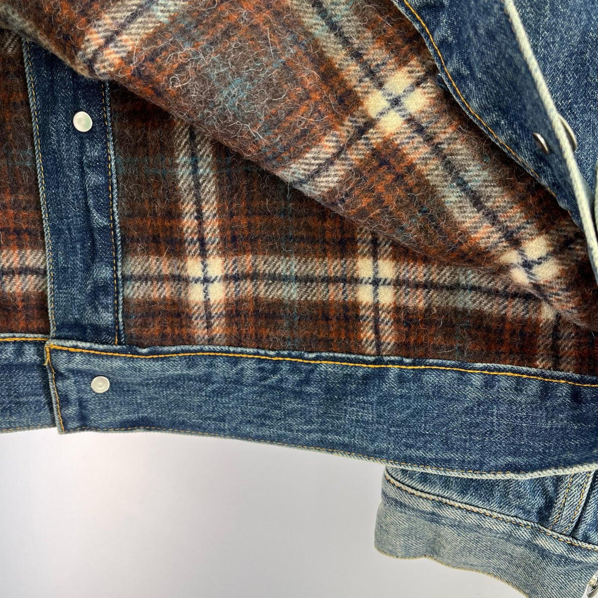 ダウンジャケット 23AW　HAND DENIM JACKET 2 ブルー