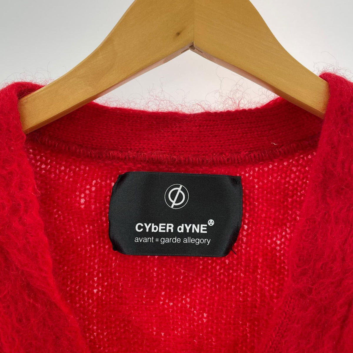 カーディガン CYbER dYNE Libbit Mohair モヘヤ混カーディガン レッド レッド