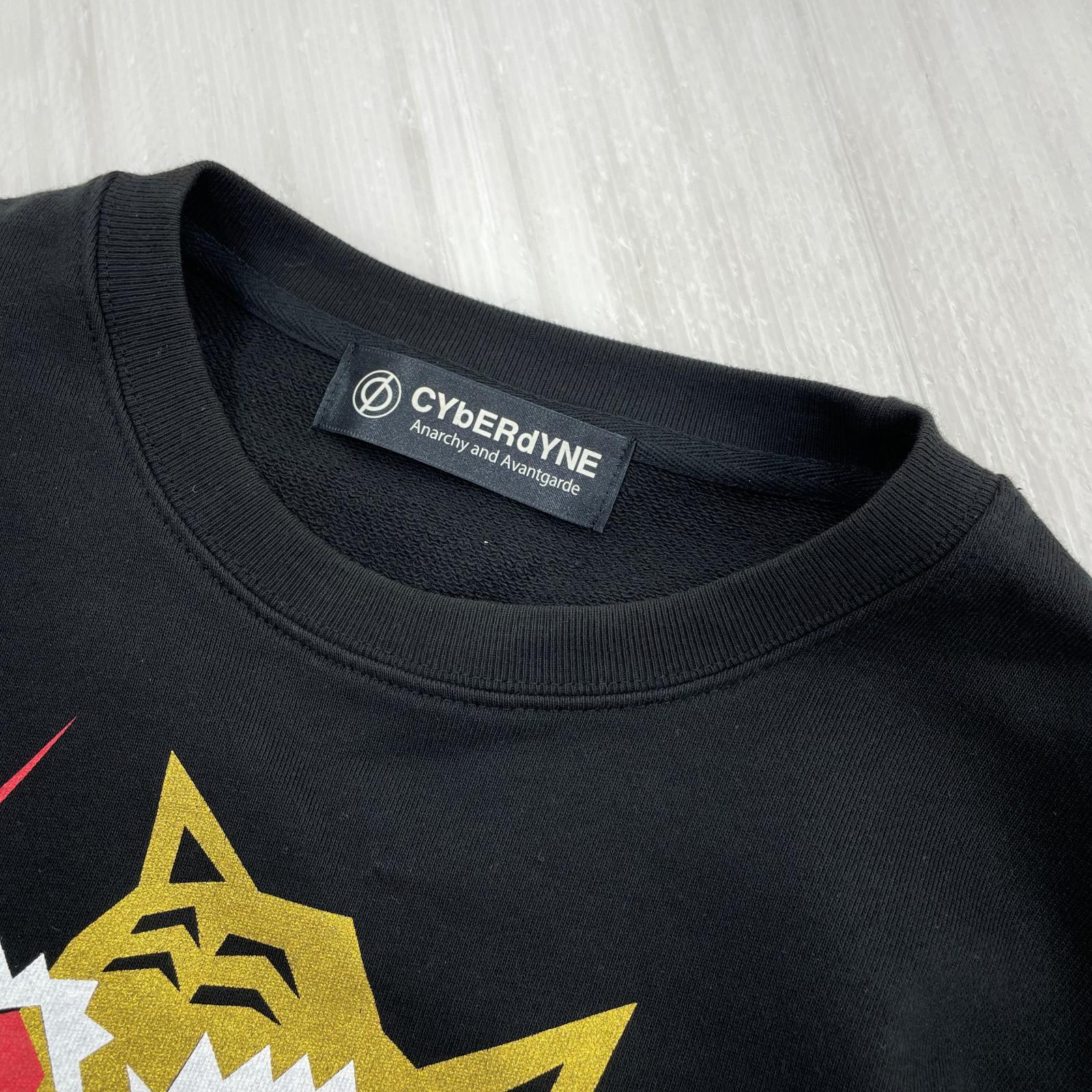 スウェット CYbER dYNE ドラゴンプリントスウェット ブラック ブラック
