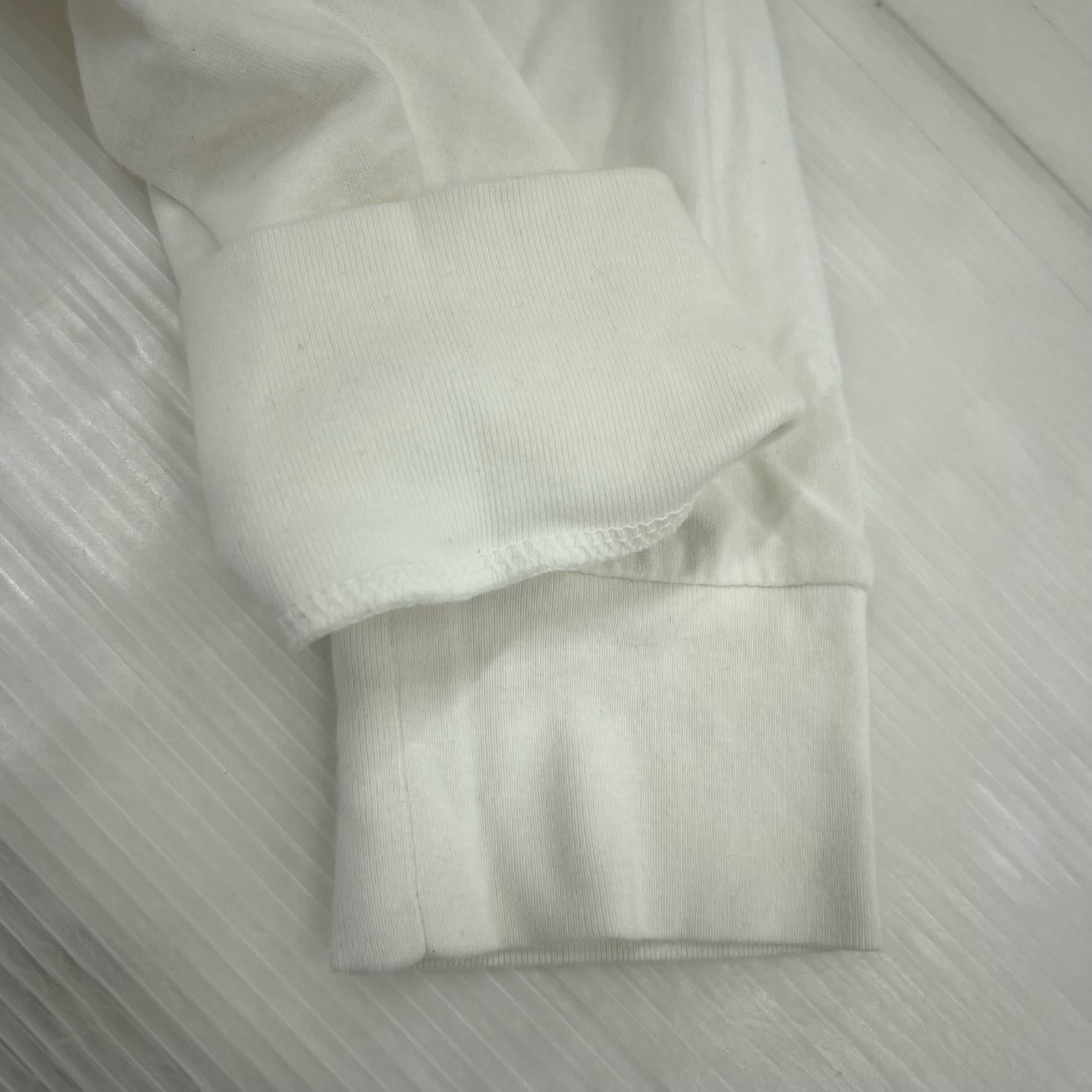 長袖Ｔシャツ 裏起毛 白 ホワイト