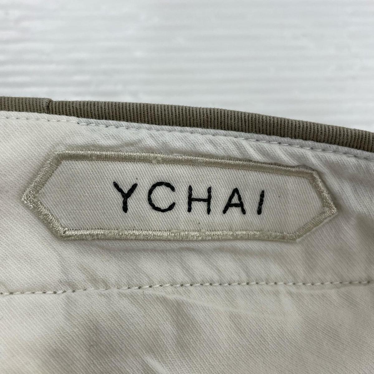 パンツ YCHAI ｺｯﾄﾝ ﾎﾞﾀﾝﾌﾗｲﾃｰﾊﾟｰﾄﾞﾁﾉﾊﾟﾝﾂ 32 カーキ