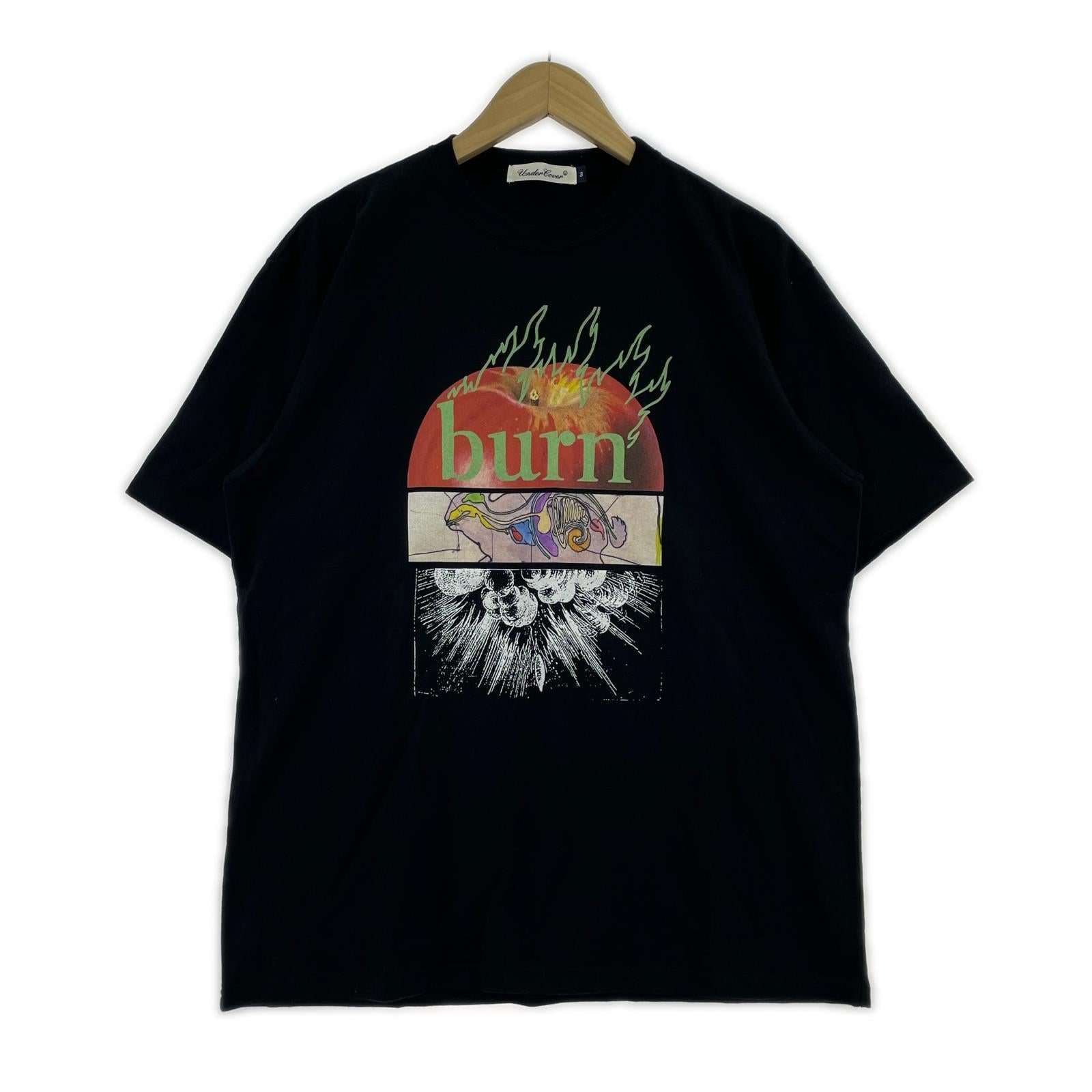 半袖Ｔシャツ UNDERCOVER 25SS TEE burn プリントTee 3 ブラック 3 ブラック