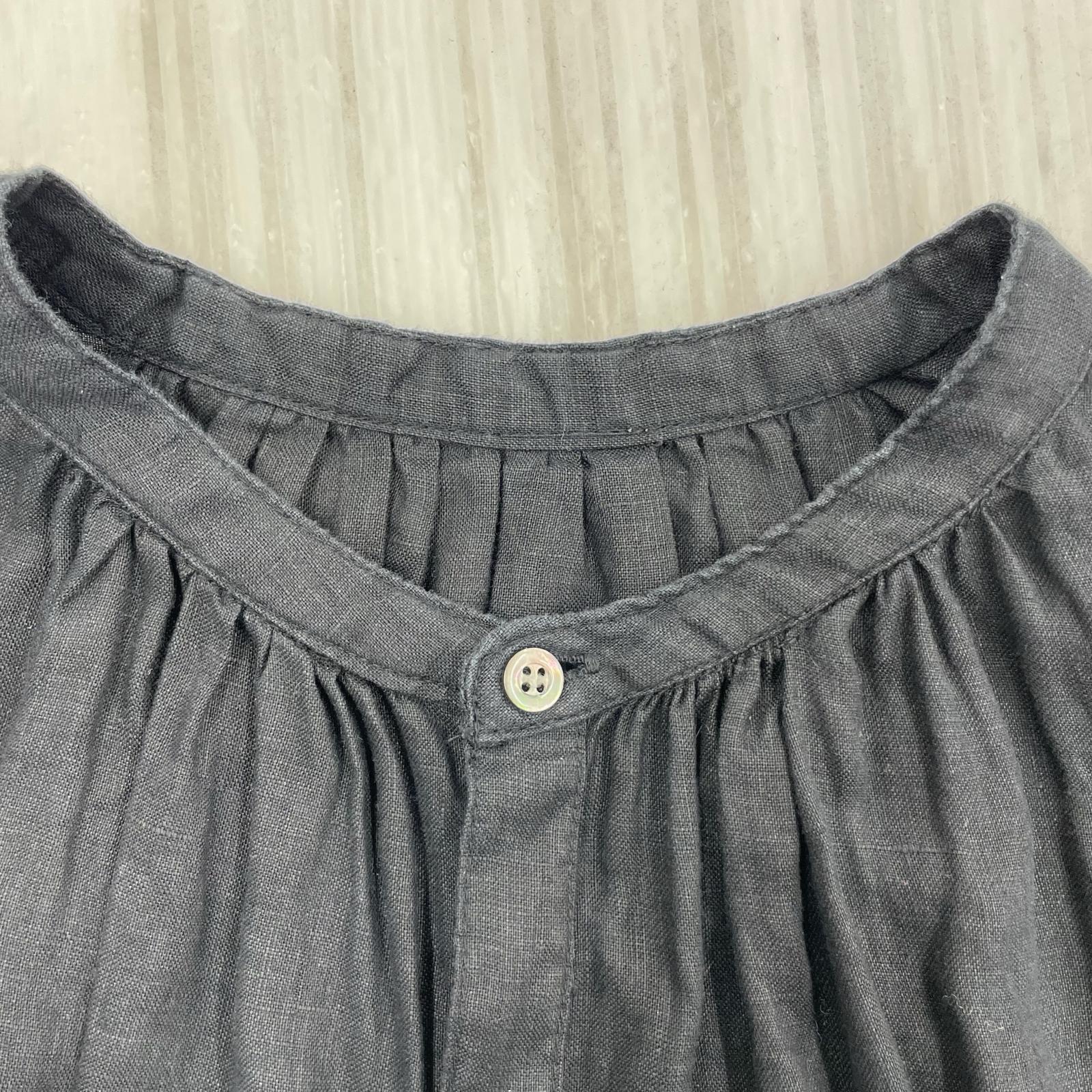 ワンピース universal tissu リネンワンピース BLK ブラック
