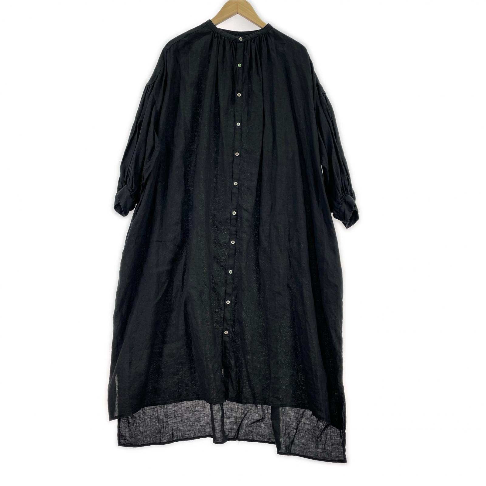 ワンピース universal tissu リネンワンピース BLK ブラック