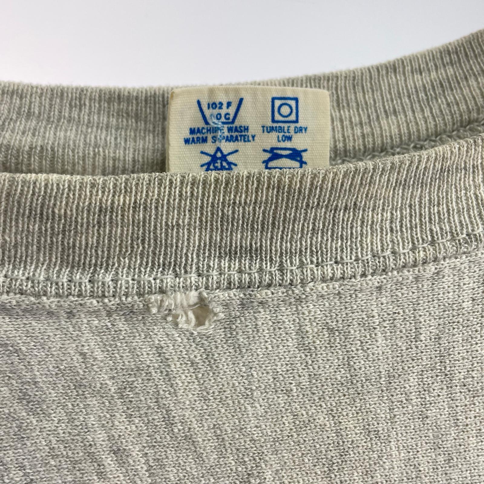 スウェット 80s USA製 NOTRE DAME リバースウィーブ スウェット(XL) グレー
