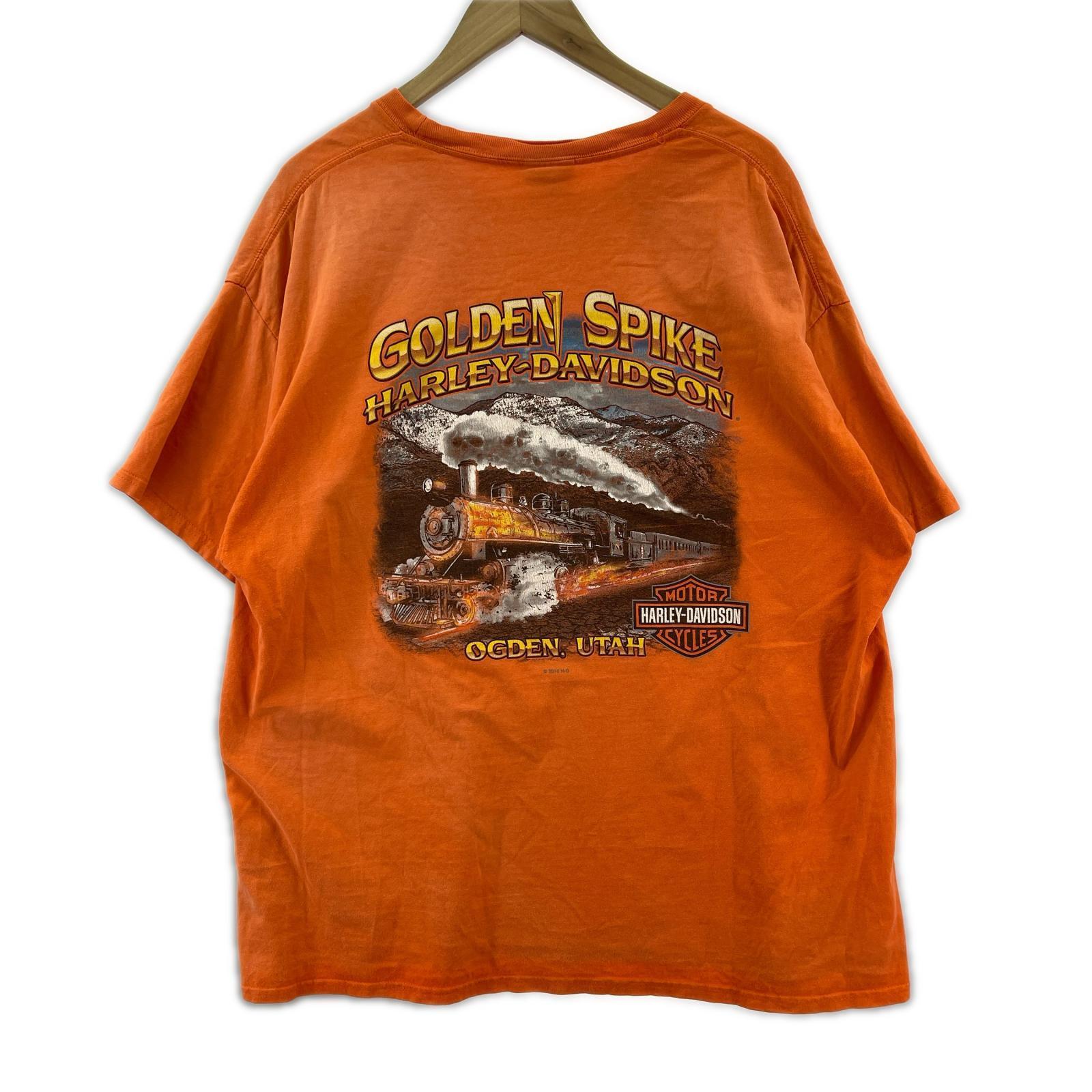 半袖Ｔシャツ バックプリント　L オレンジ