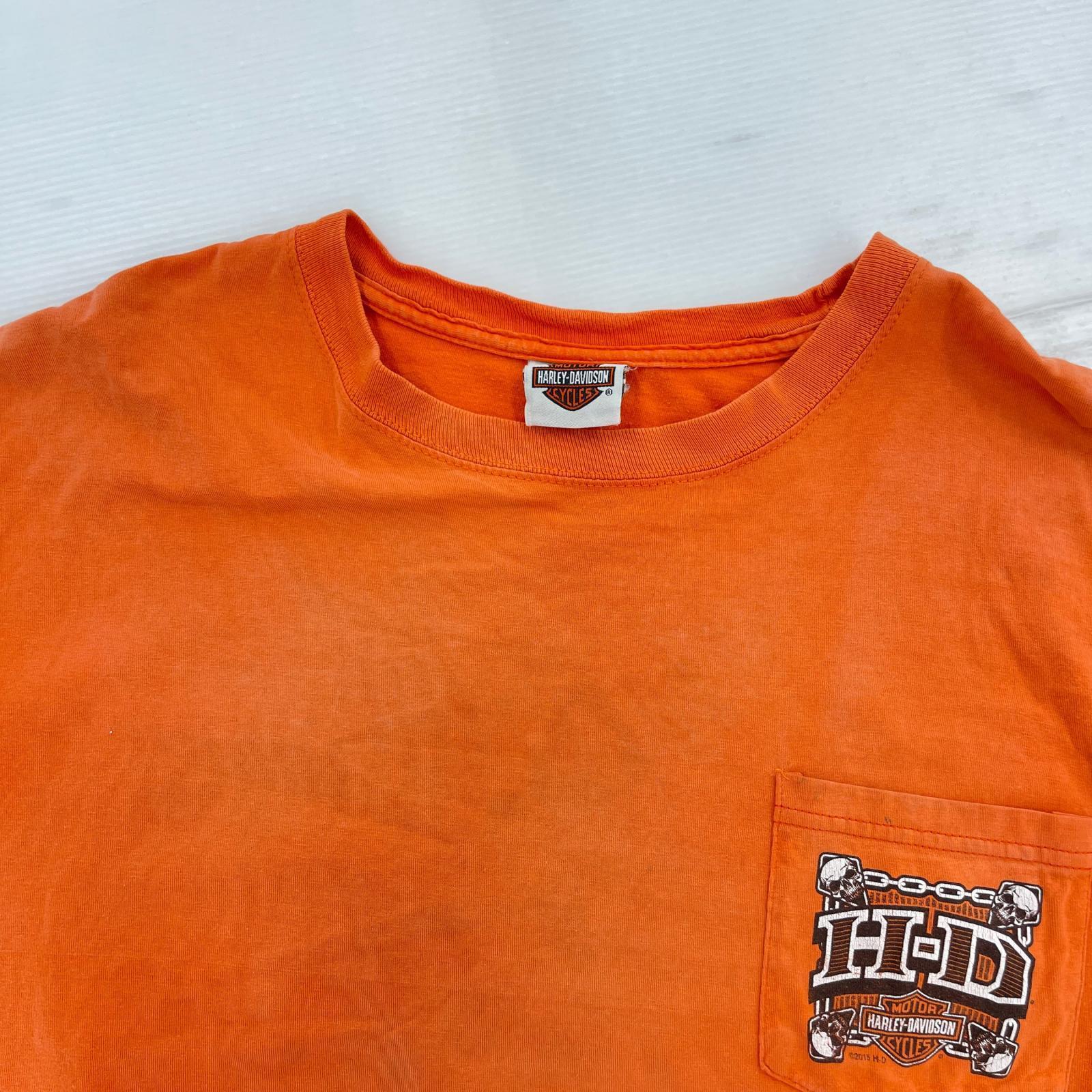 半袖Ｔシャツ バックプリント　L オレンジ