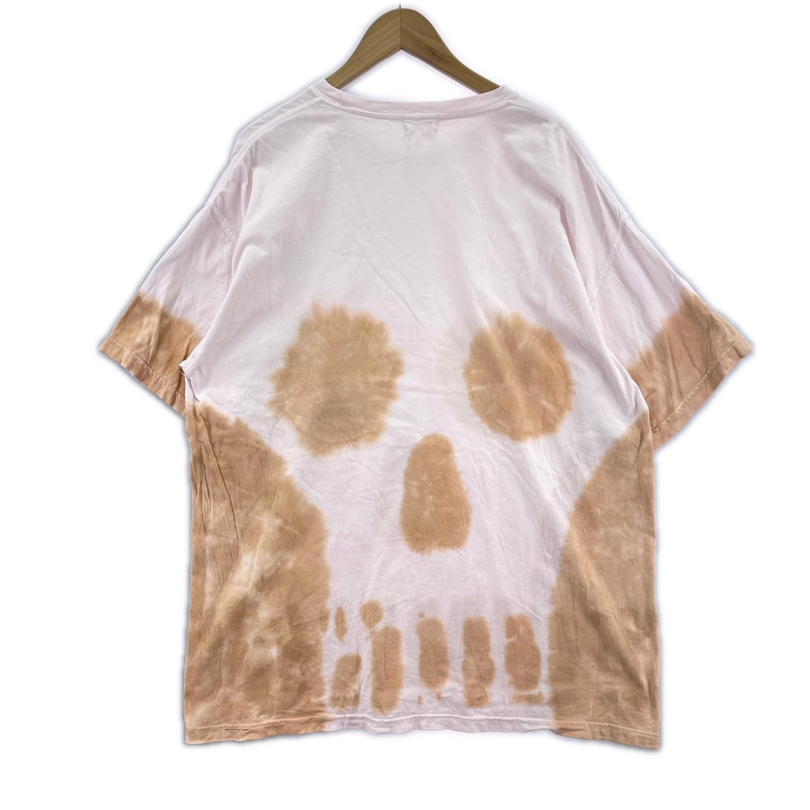 半袖Ｔシャツ スカルTシャツ　染 ピンク