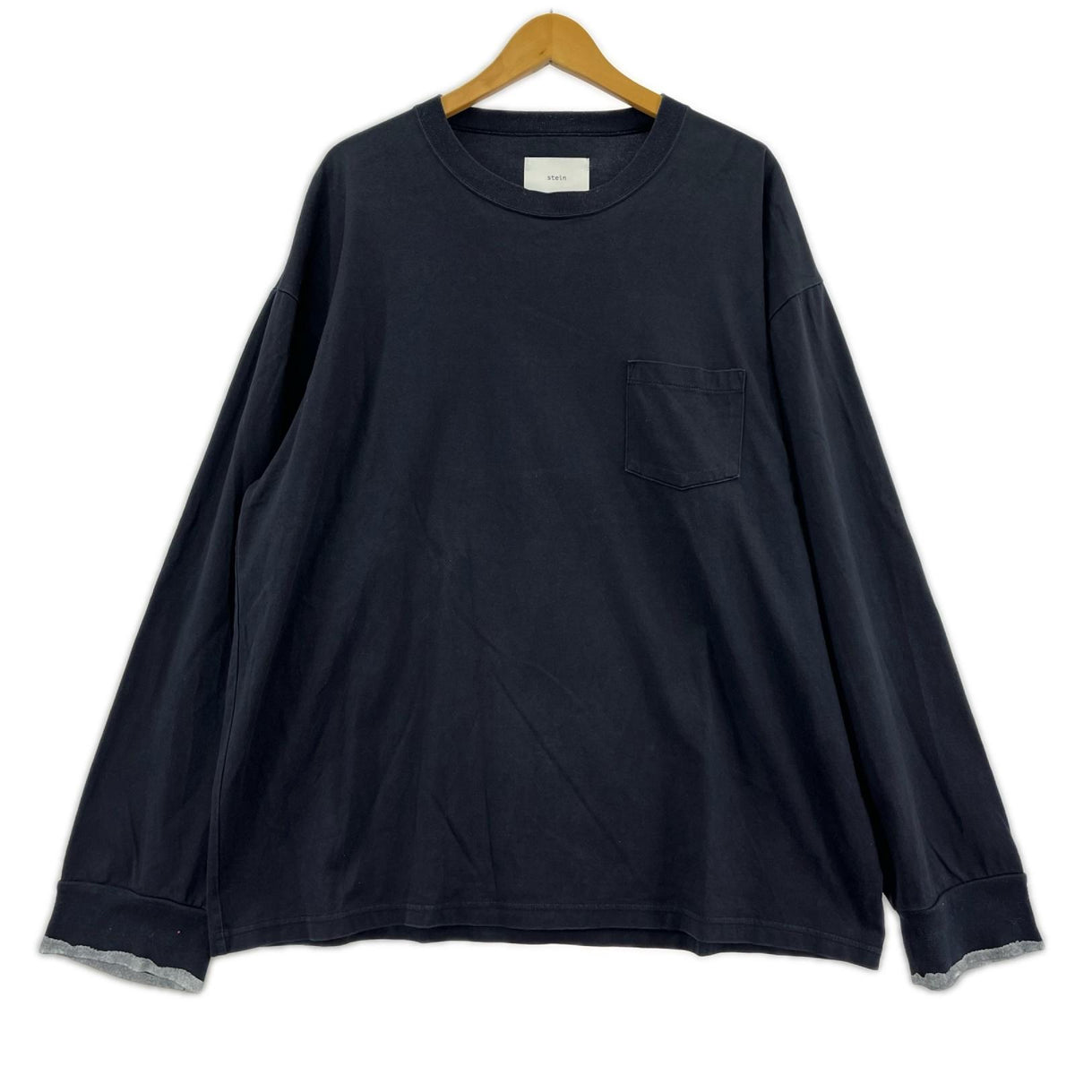 長袖Ｔシャツ stein OVERSIZED LONG SLEEVE Tee 紺 (M) M ネイビー