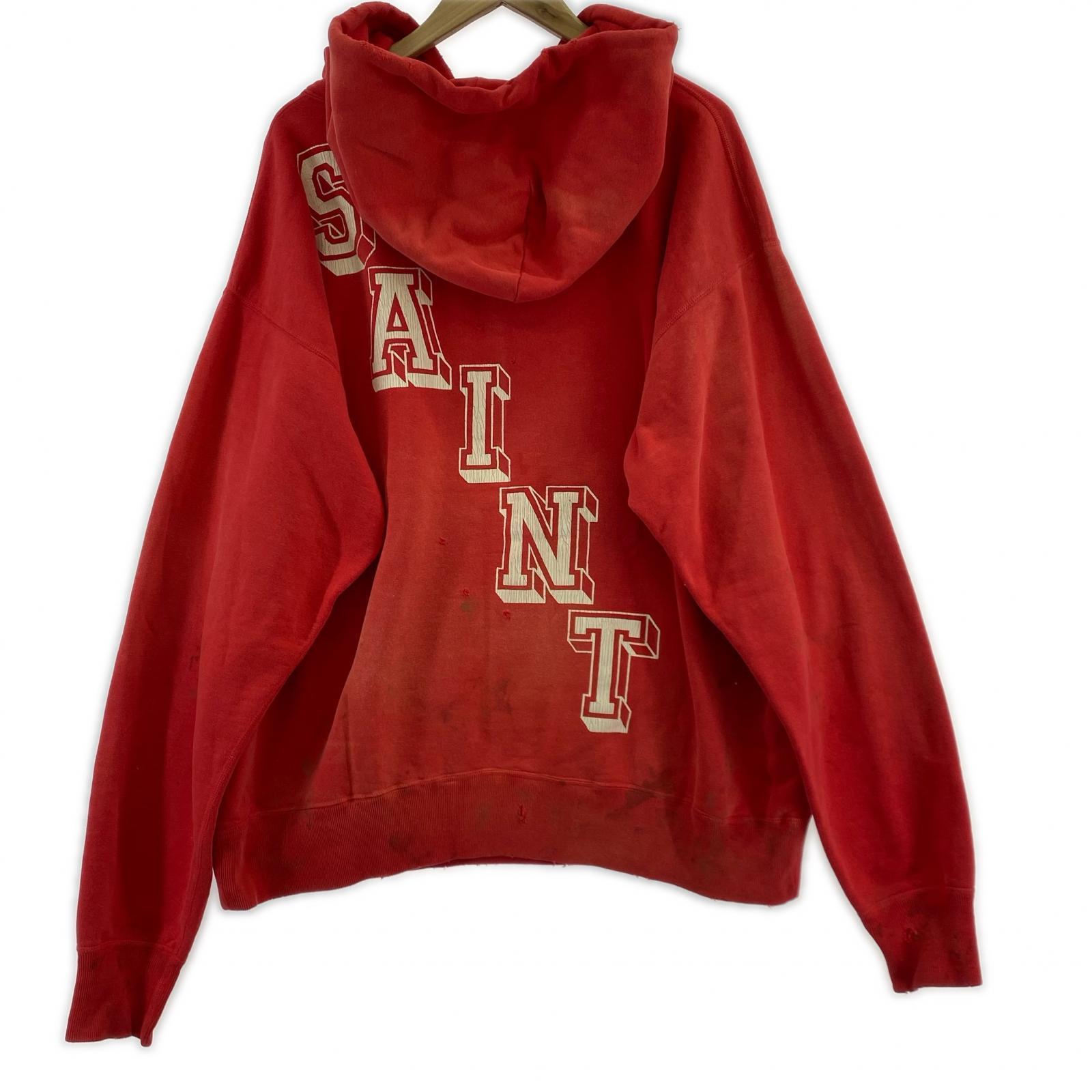 パーカー SAINT MICHAEL 22SS ANGEL HOODIE SM-S22-0000-042 赤 (XL) レッド