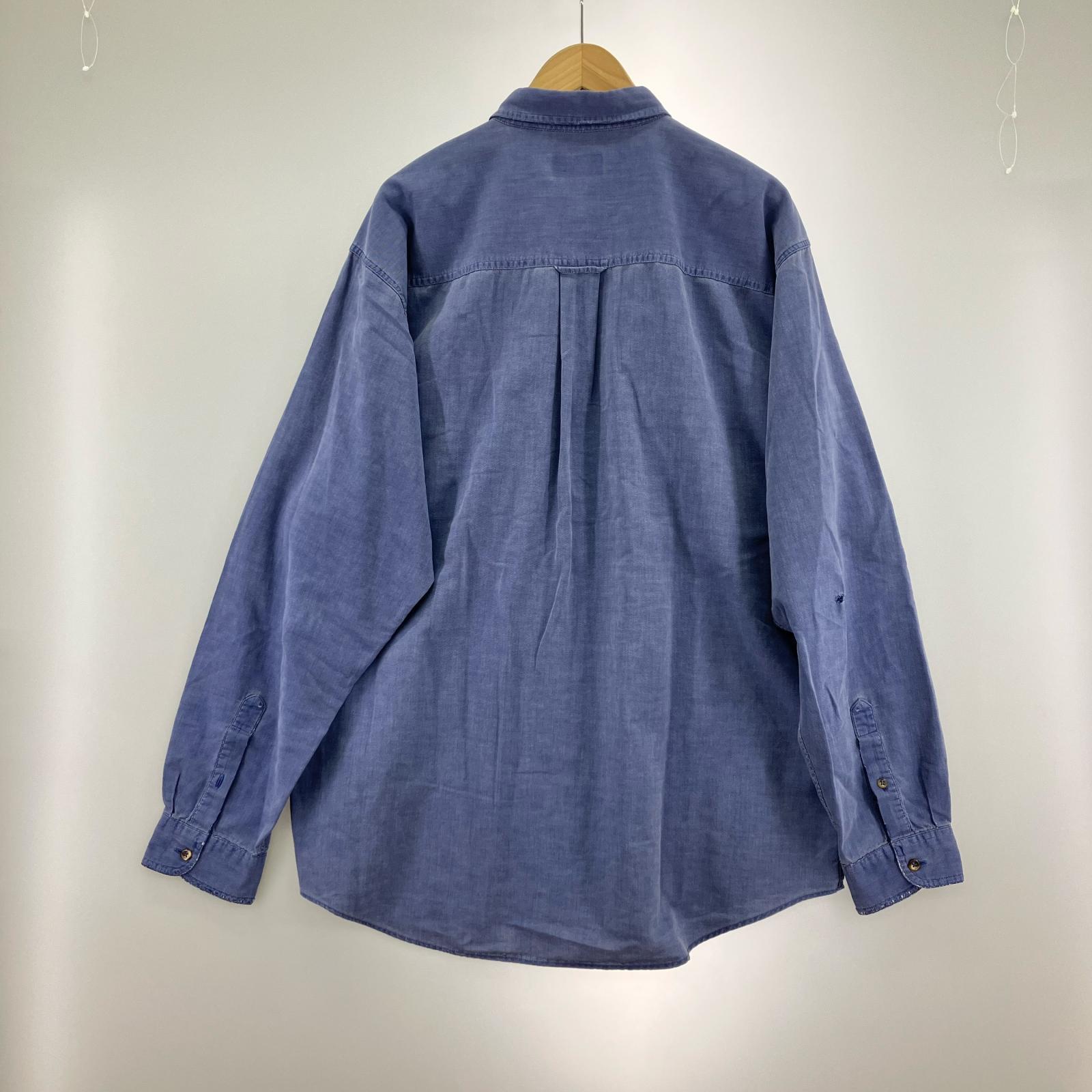 長袖シャツ 黒タグ 青 (XL) ブルー