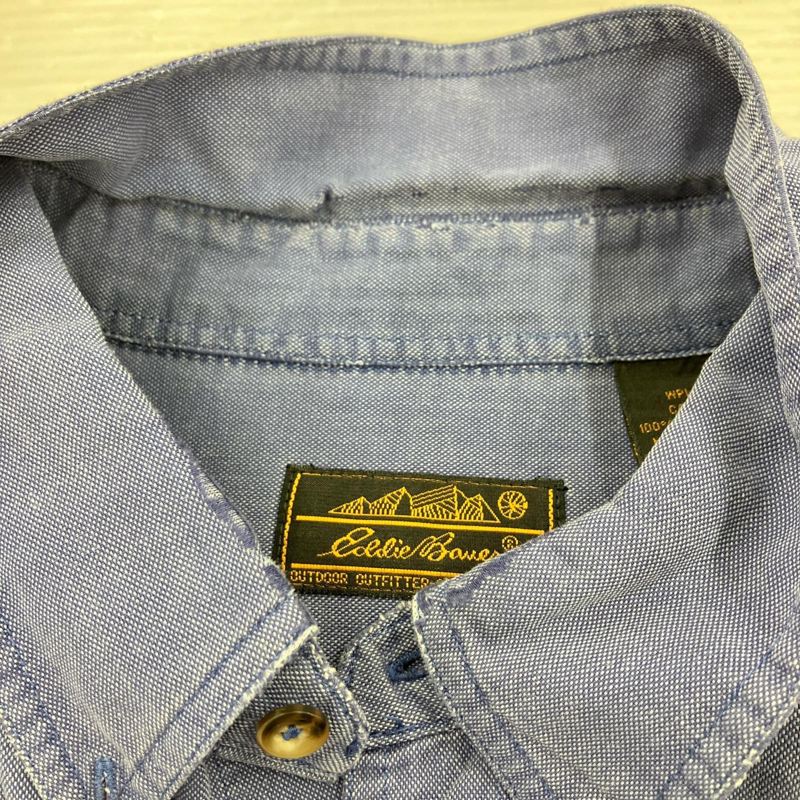長袖シャツ 黒タグ 青 (XL) ブルー