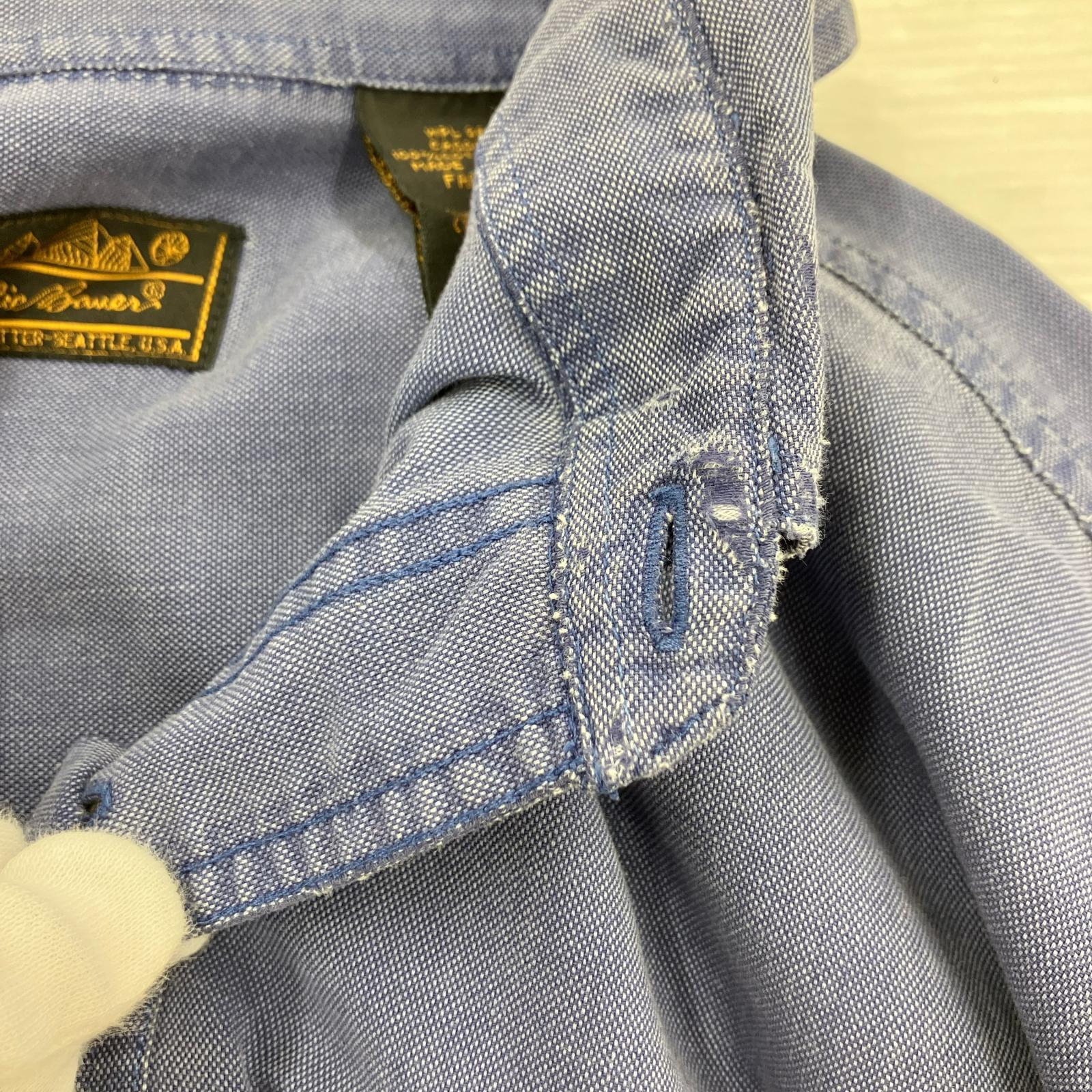 長袖シャツ 黒タグ 青 (XL) ブルー
