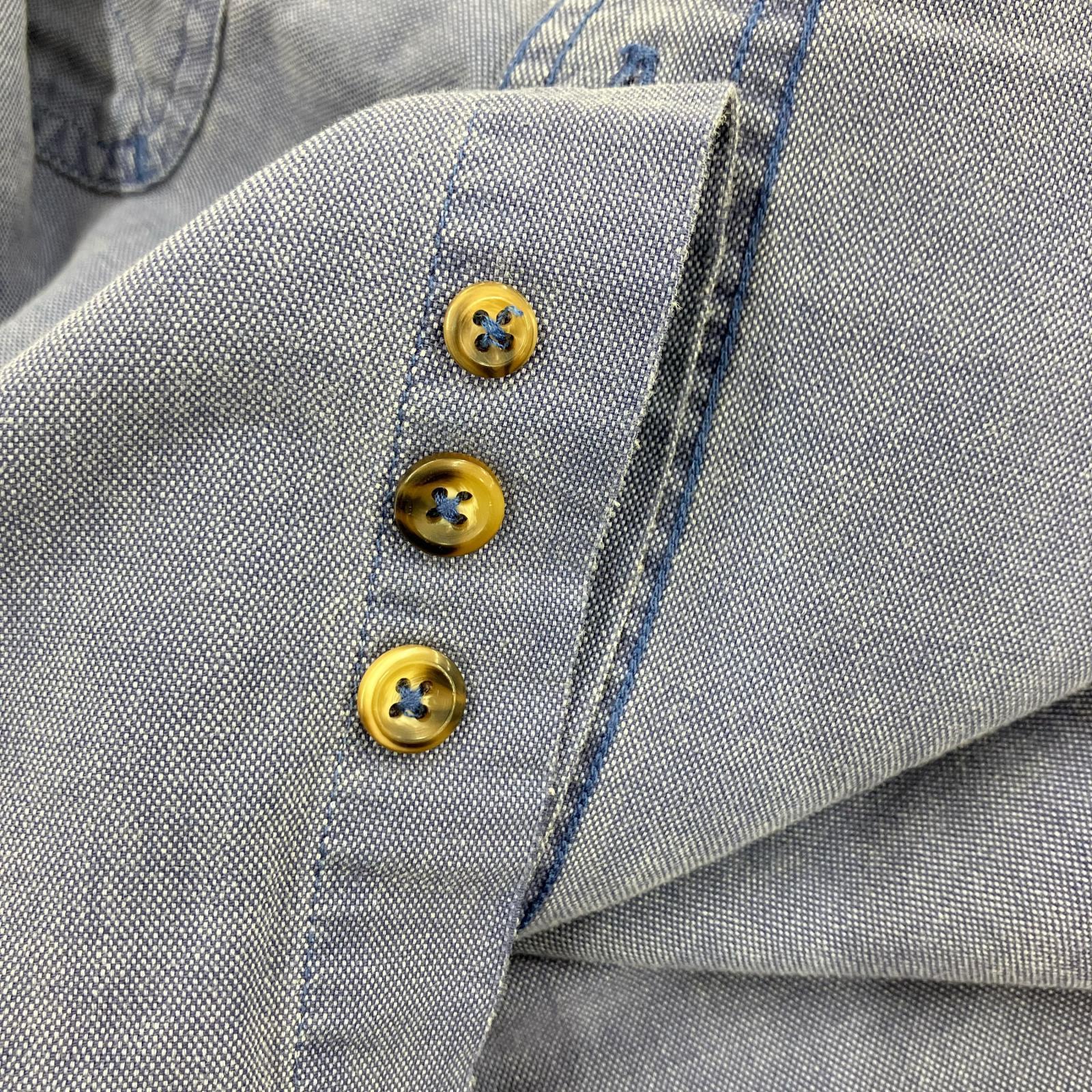 長袖シャツ 黒タグ 青 (XL) ブルー
