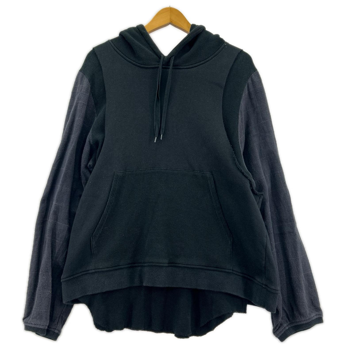 その他トップス elephant TRIBAL fabrics 切り替えパーカー 黒 ブラック