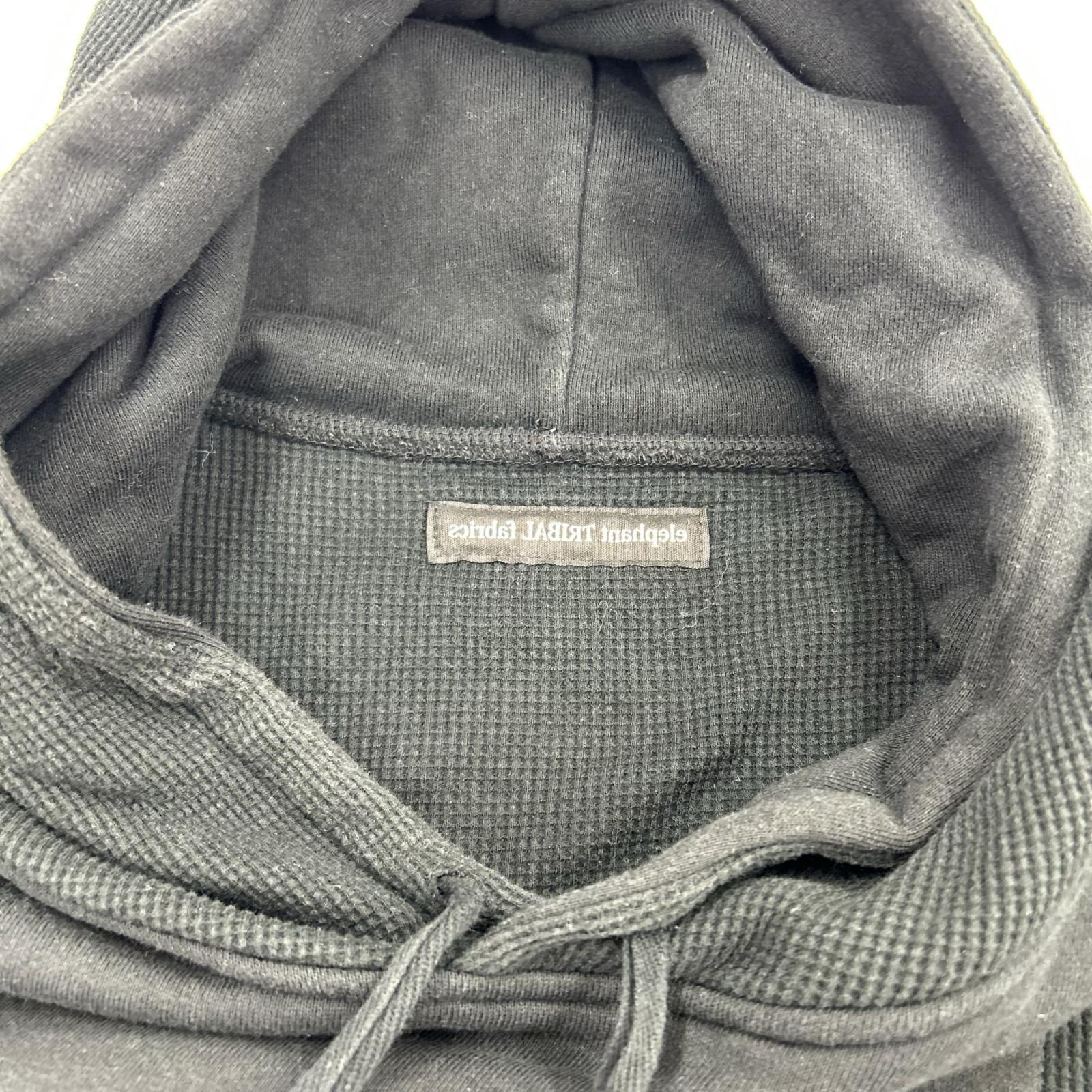 その他トップス elephant TRIBAL fabrics 切り替えパーカー 黒 ブラック