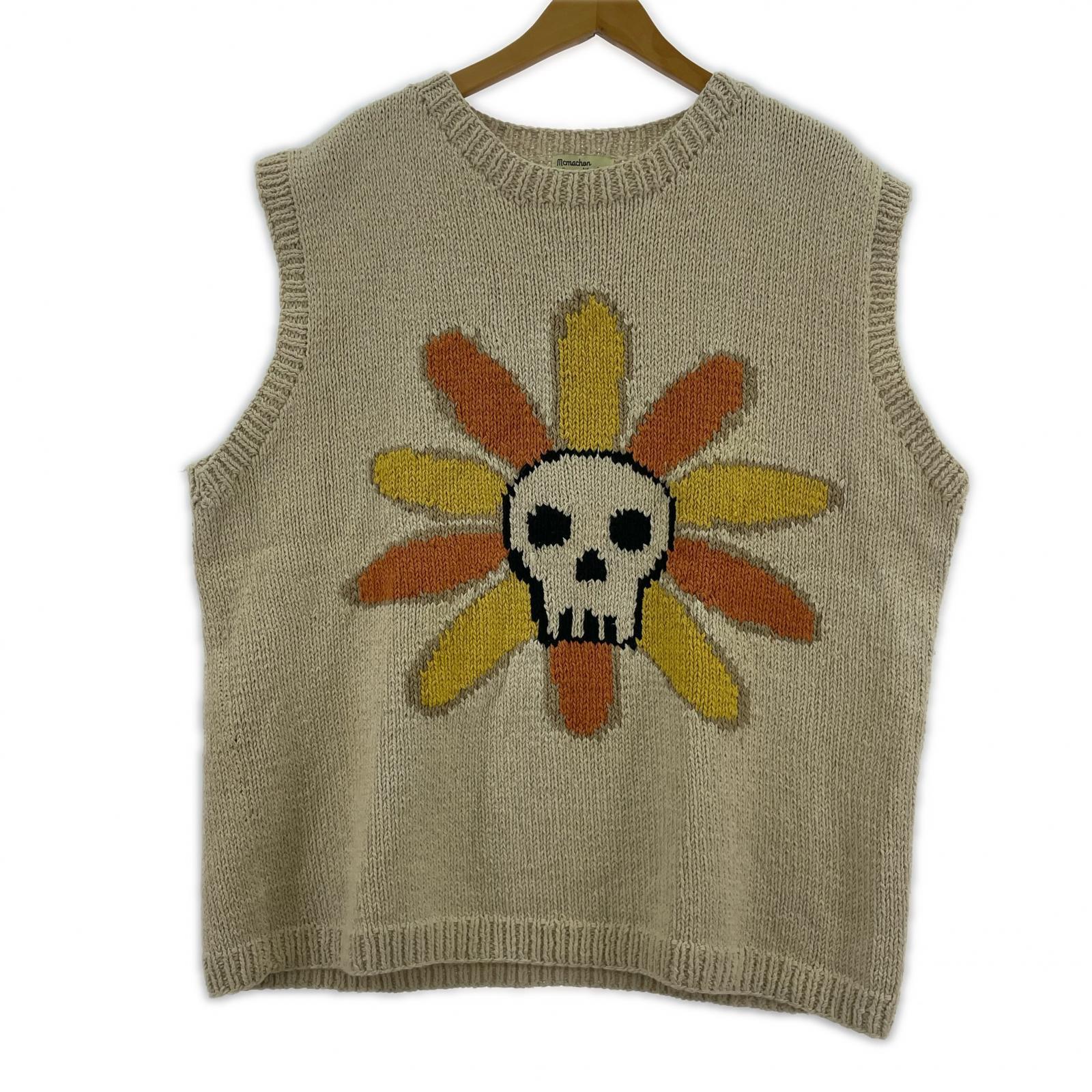ニット mcmachan woolen ニットベスト 白 ホワイト