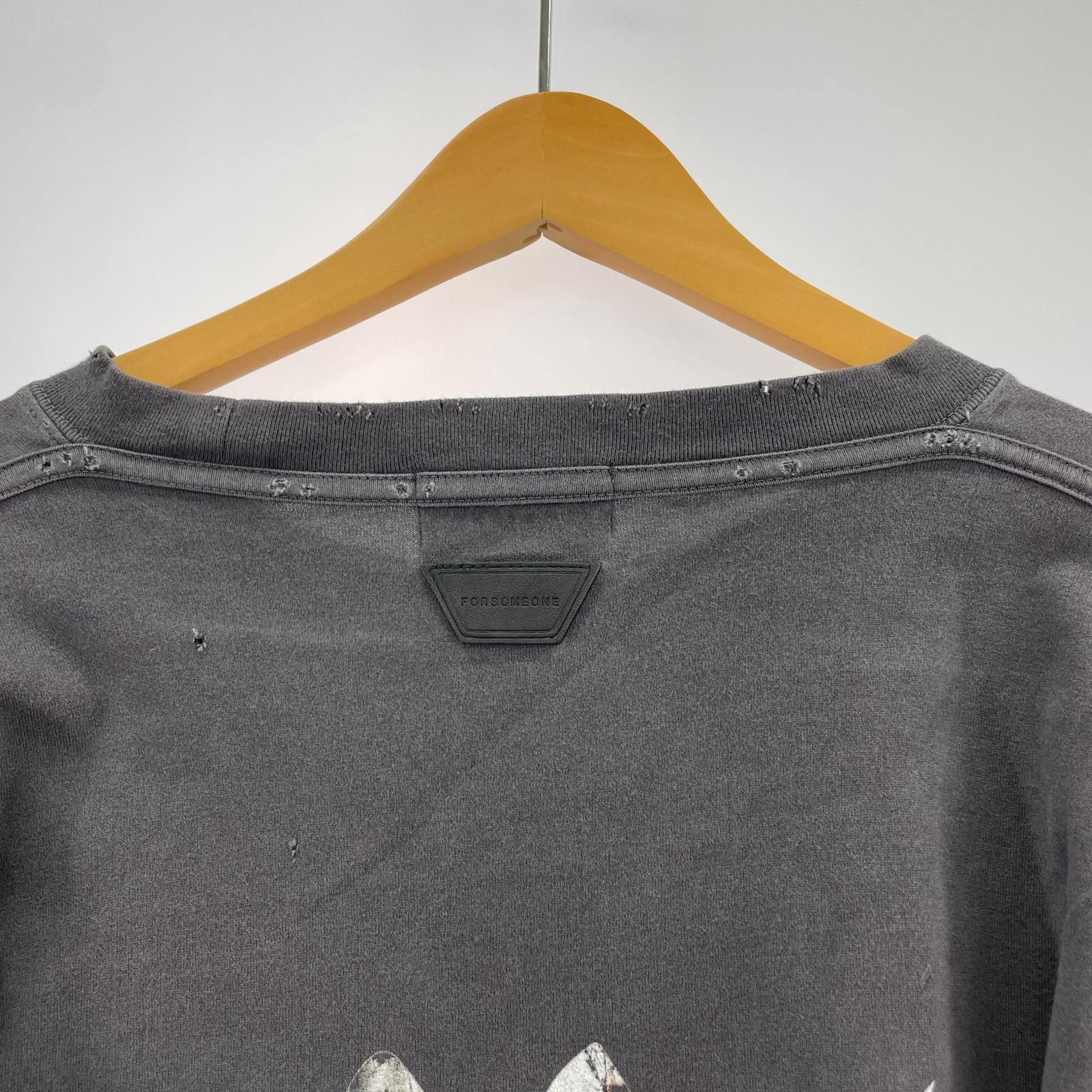 長袖Ｔシャツ FORSOMEONE フェイクレイヤードtee 46 グレー