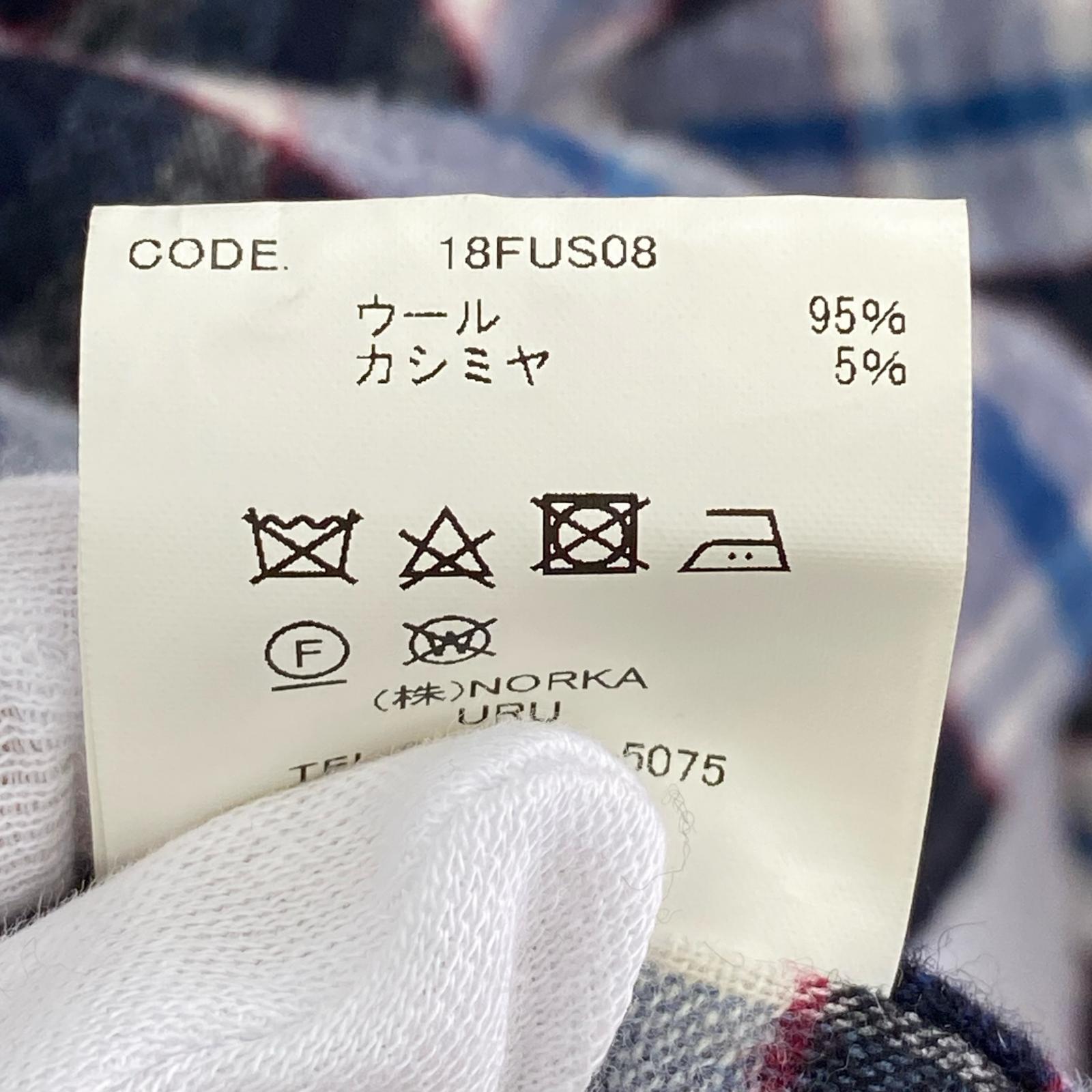 長袖シャツ WOOL CHECK L/S SHIRTS カシミヤ混 フリー