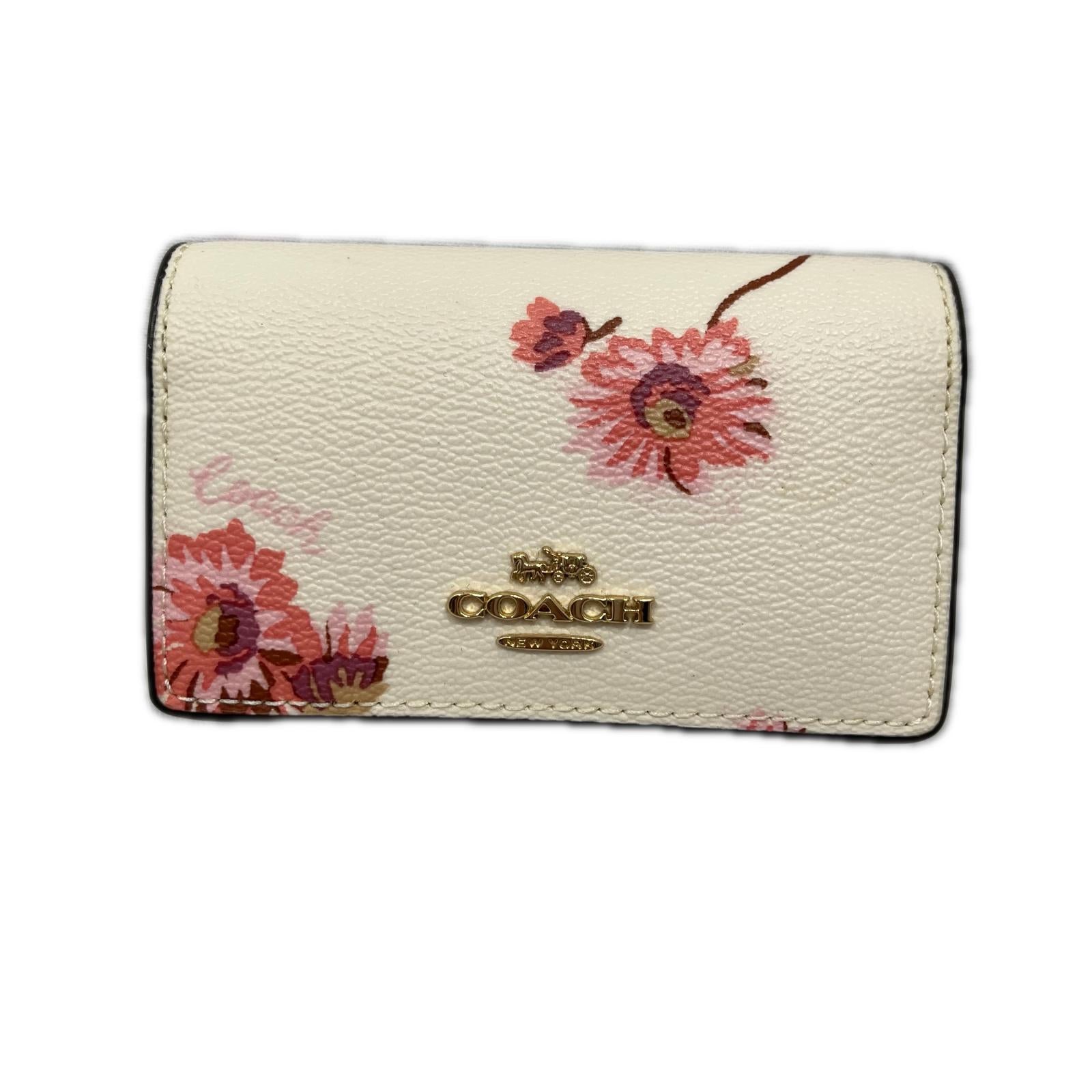 COACH 花柄 5連 キーリング付き キーケース