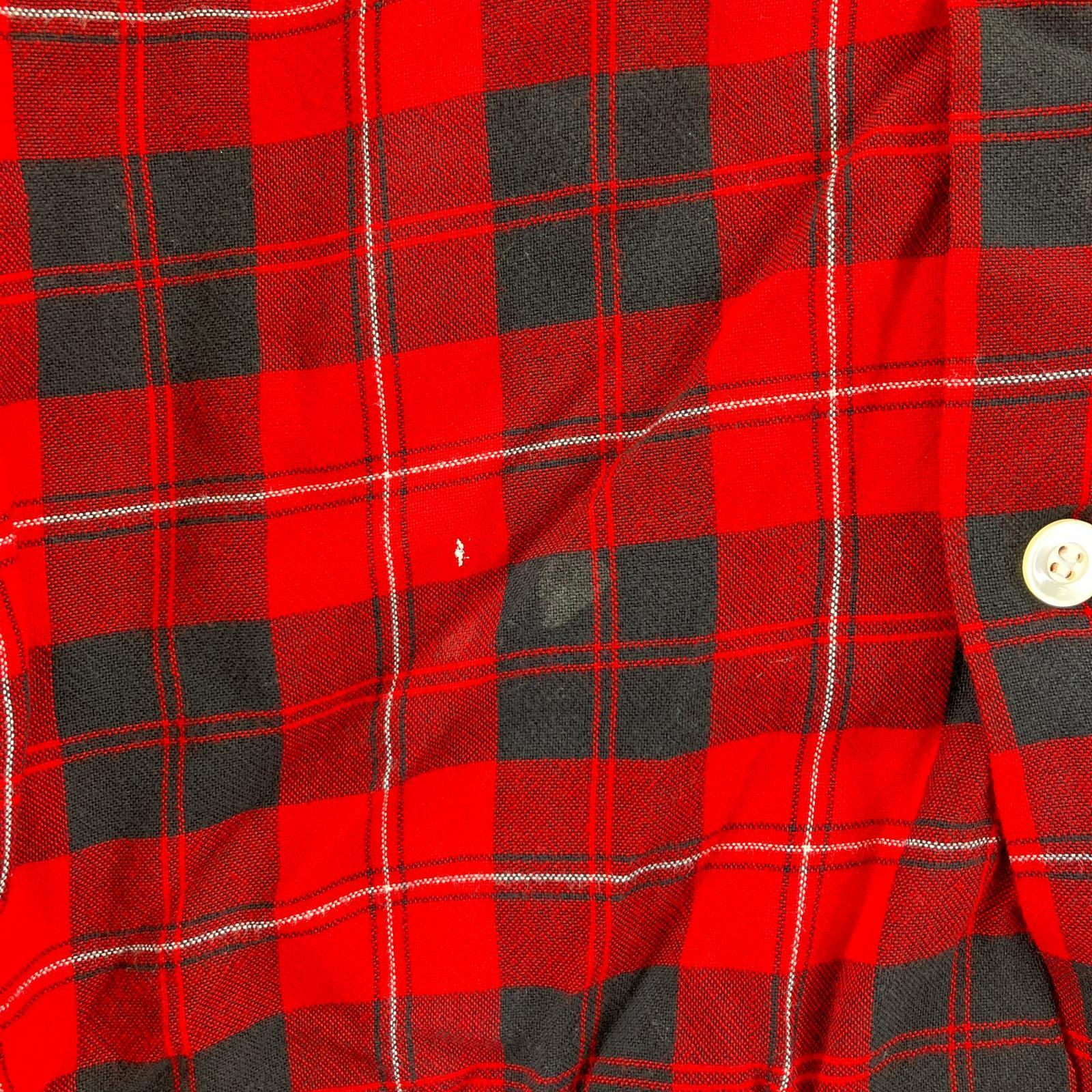 長袖シャツ pennleight GRANELLA レーヨン チェック (S) S レッド