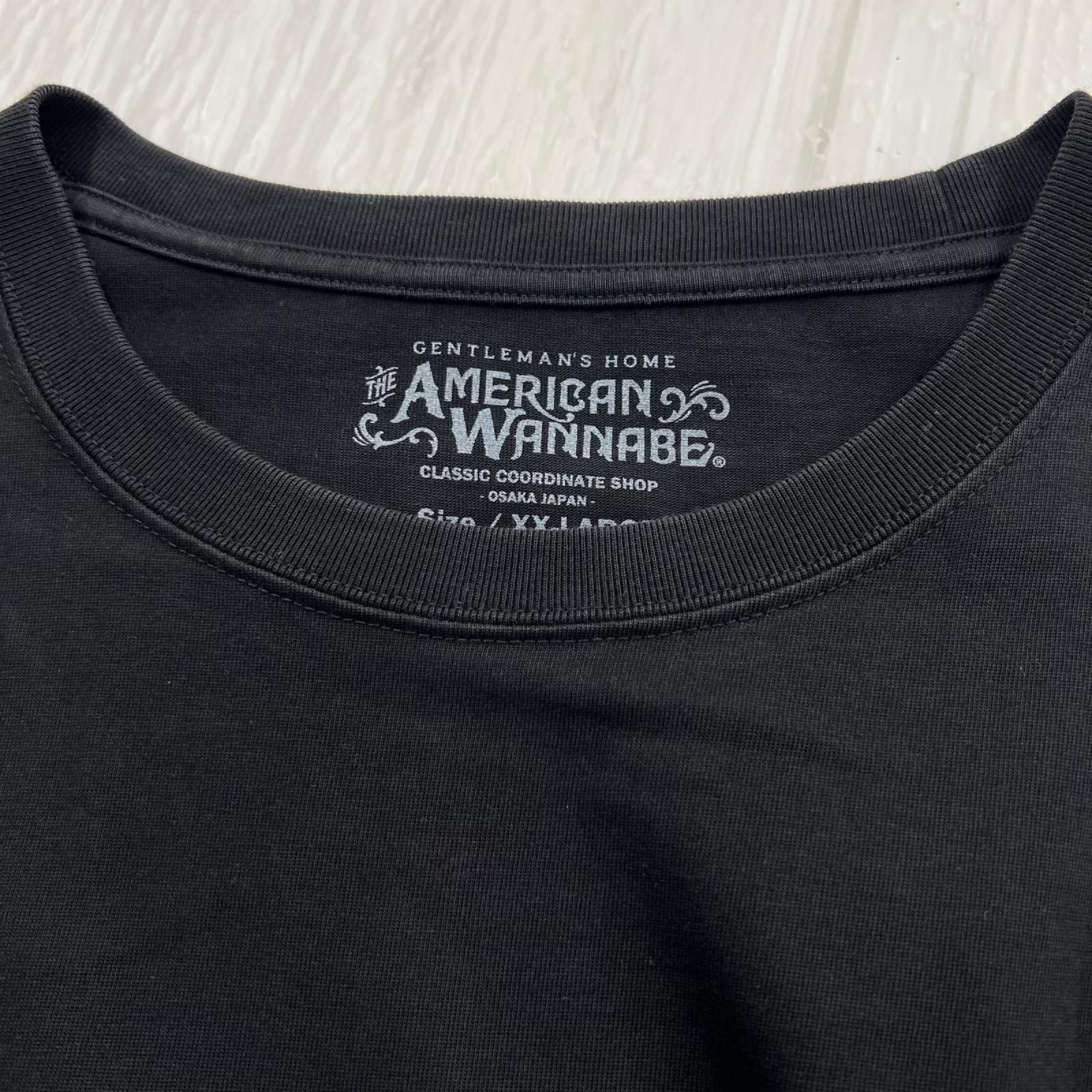 半袖Ｔシャツ AMERICAN WANNABE Tee 黒 (XXL) ブラック