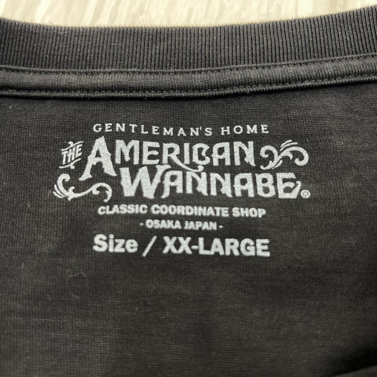 半袖Ｔシャツ AMERICAN WANNABE Tee 黒 (XXL) ブラック