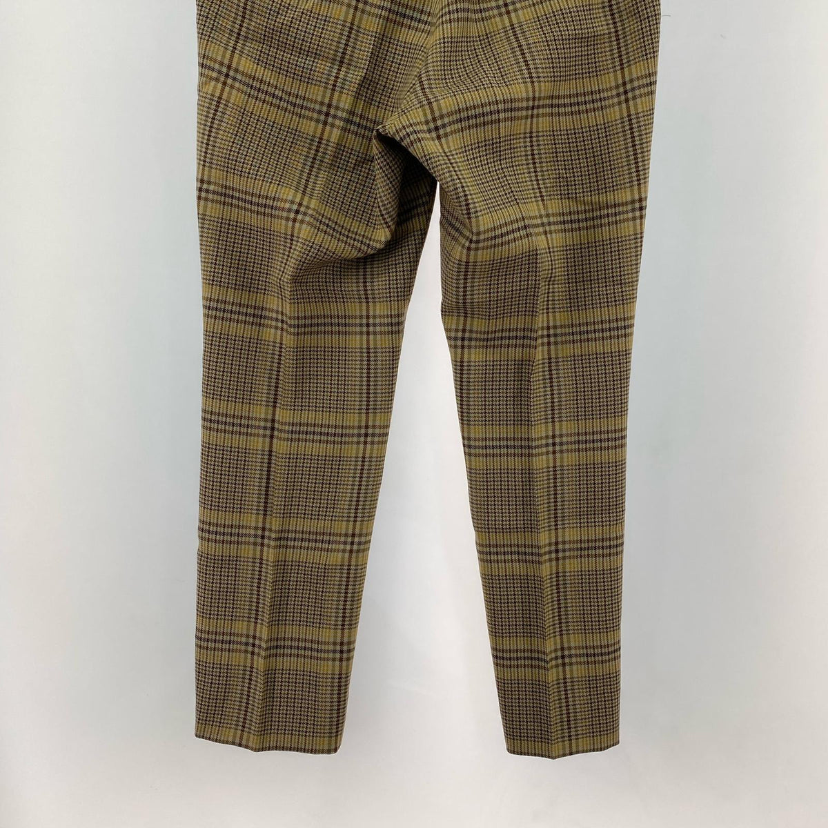 その他ボトムス AURALEE WOOL SERGE CHECK NARROW SLACKS 4 4 ブラウン