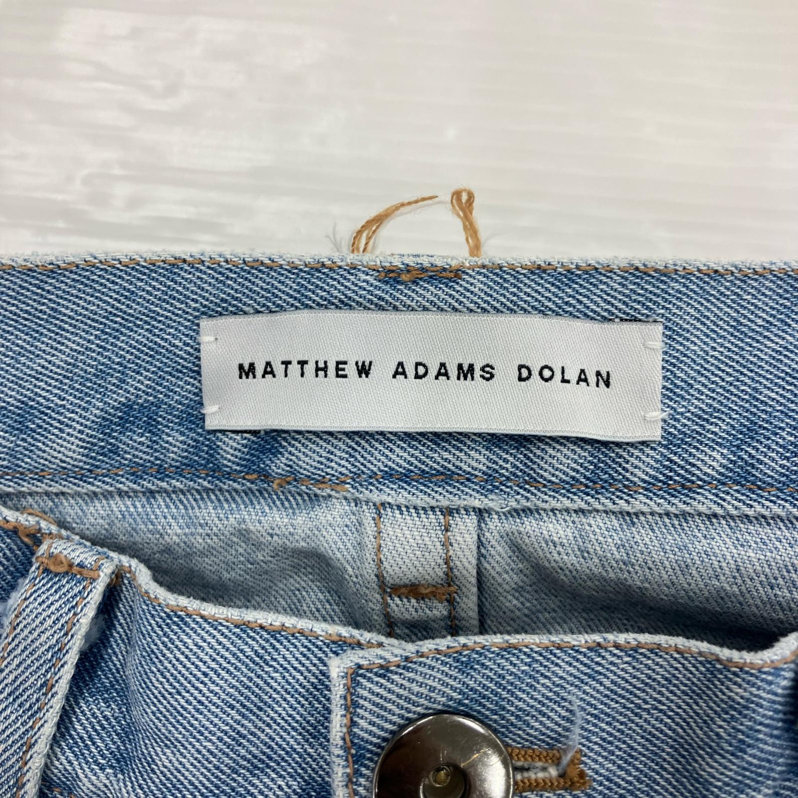 デニムパンツ MATTHEW ADAMS DRAN ブリーチ加工 フリンジデニムパンツ W27 27