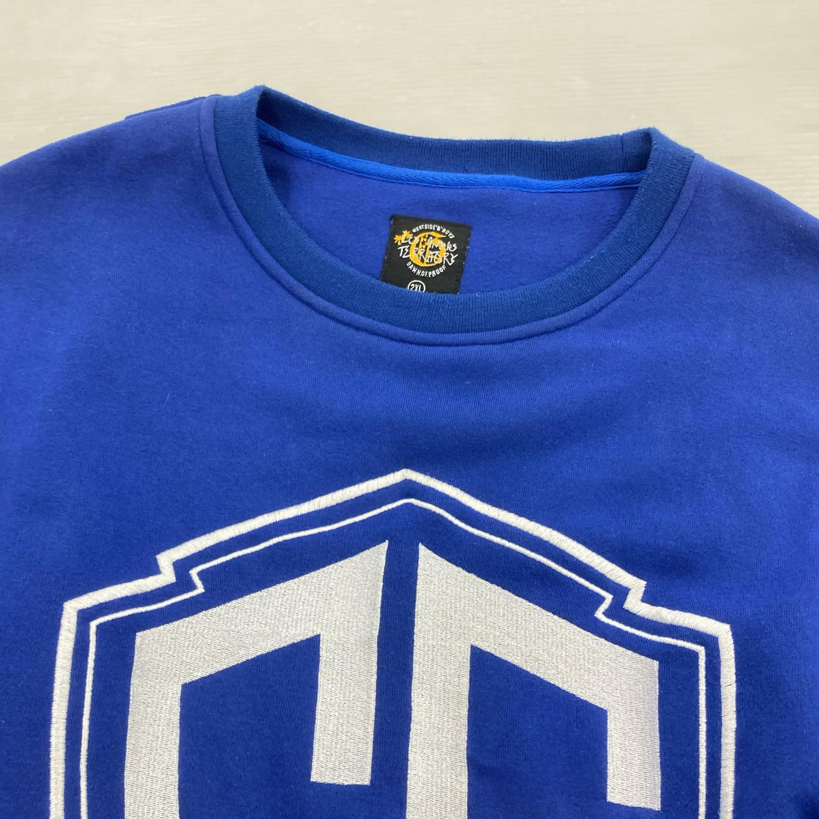 スウェット Los Angeles TERRIOTORY 裏起毛スウェット ＢＬＵ ブルー