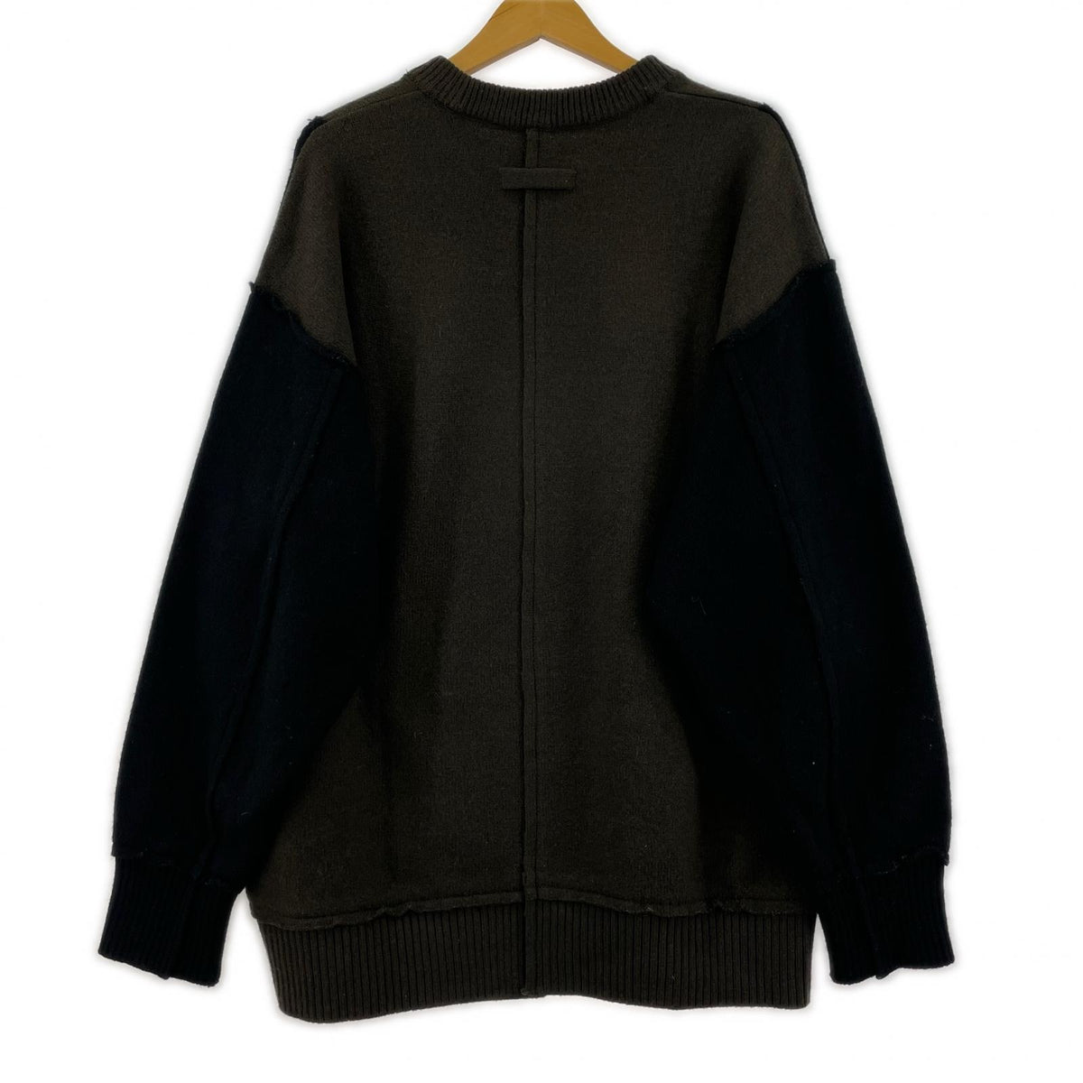 ニット stein 23SS SPANISH MERINO MULTI STATION KNIT 切替ニット S S カーキ